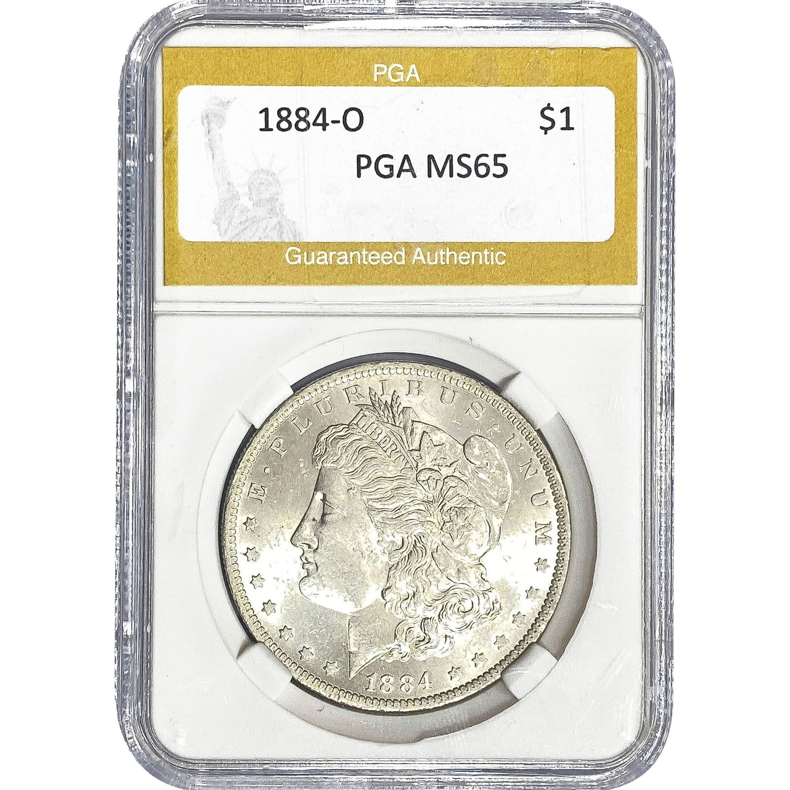 1884-O Morgan Silver Dollar PGA MS65: 1884-O Morgan Silver Dollar PGA MS65