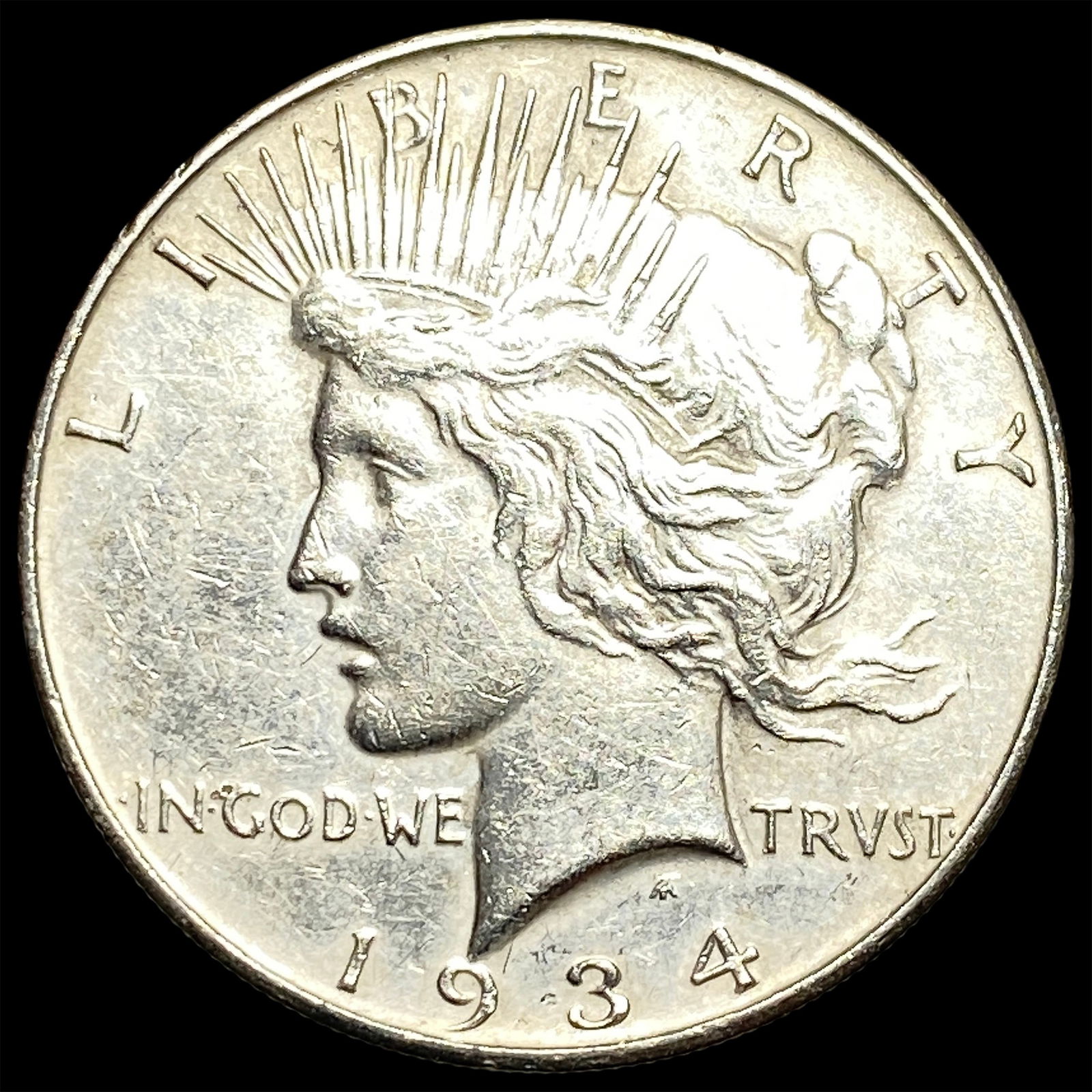 1934 Silver Peace Dollar CLOSELY UNCIRCULATED (1 of 2)