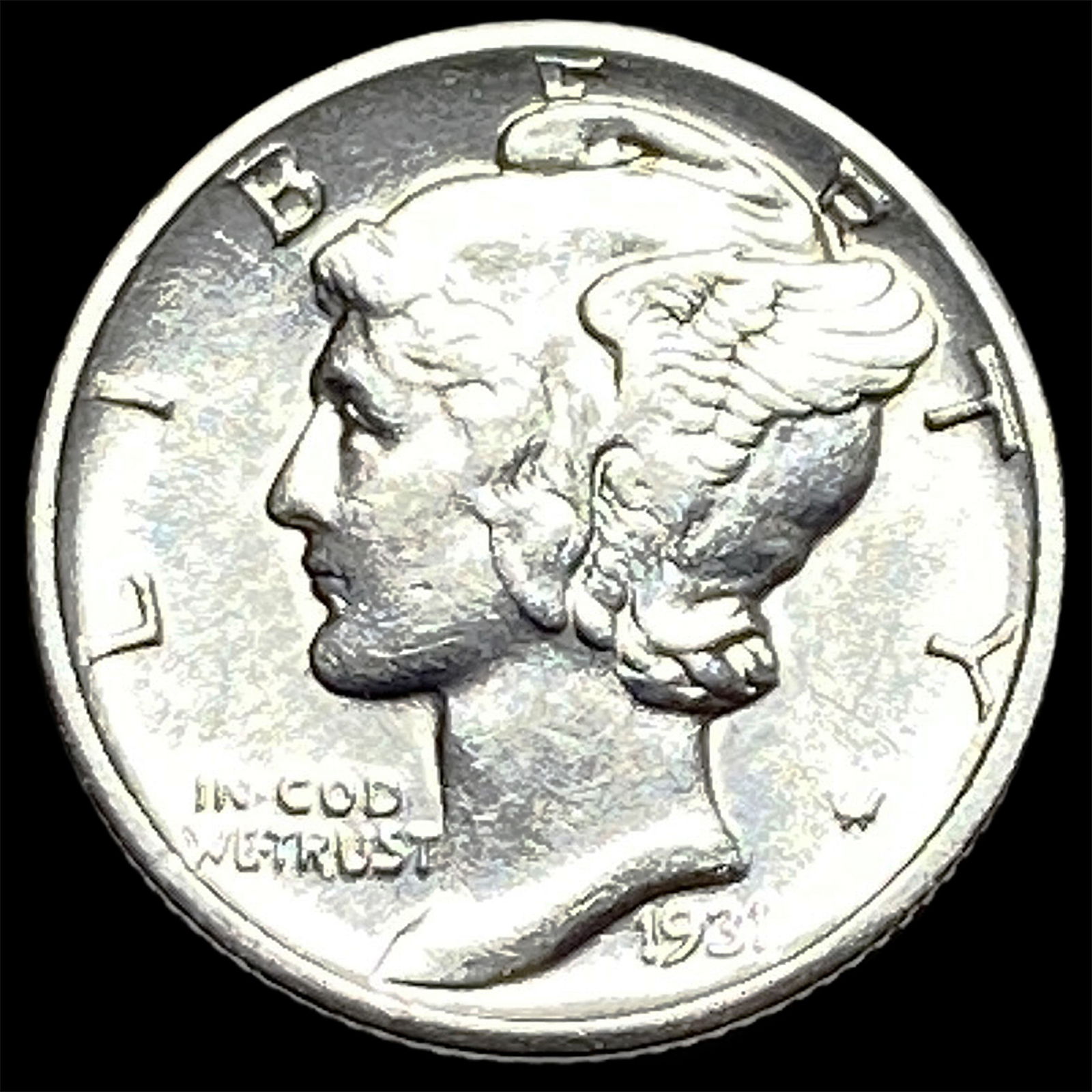 1938-D Silver Mercury Dime UNCIRCULATED (1 of 2)