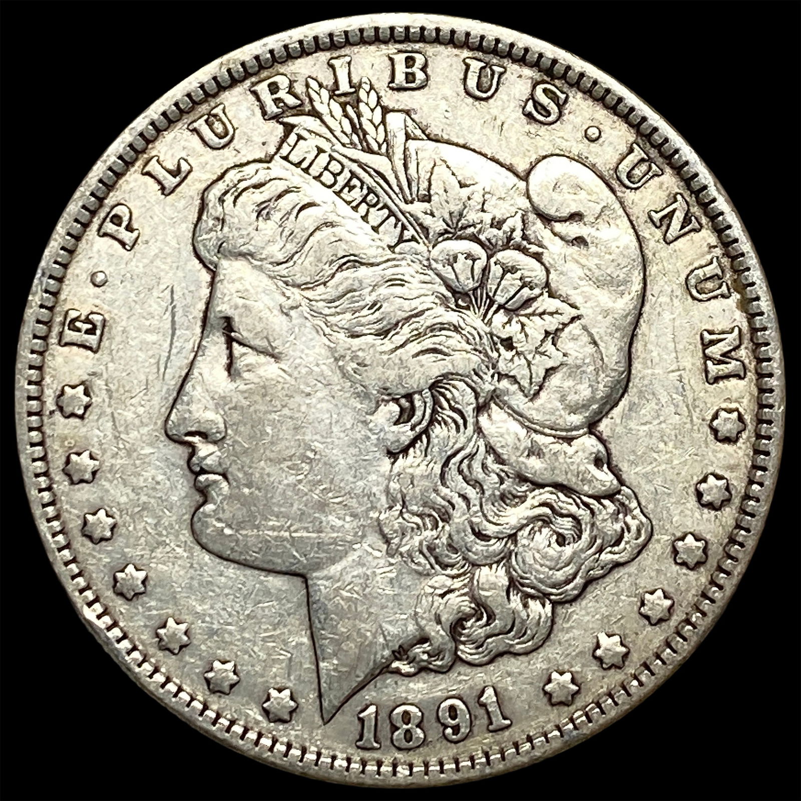 1891 Silver Morgan Dollar NEARLY UNCIRCULATED: 1891 Silver Morgan Dollar NEARLY UNCIRCULATED