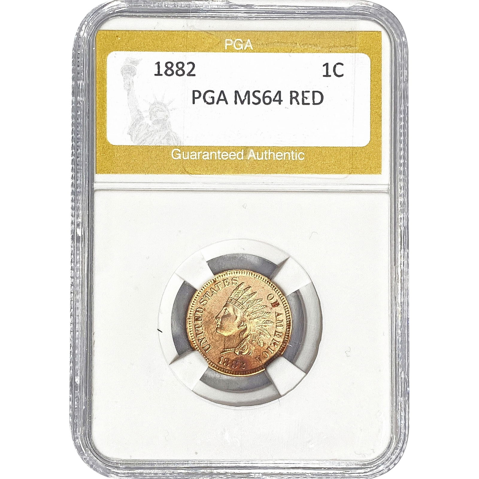 1882 Indian Head Cent PGA MS64 RED (1 of 2)