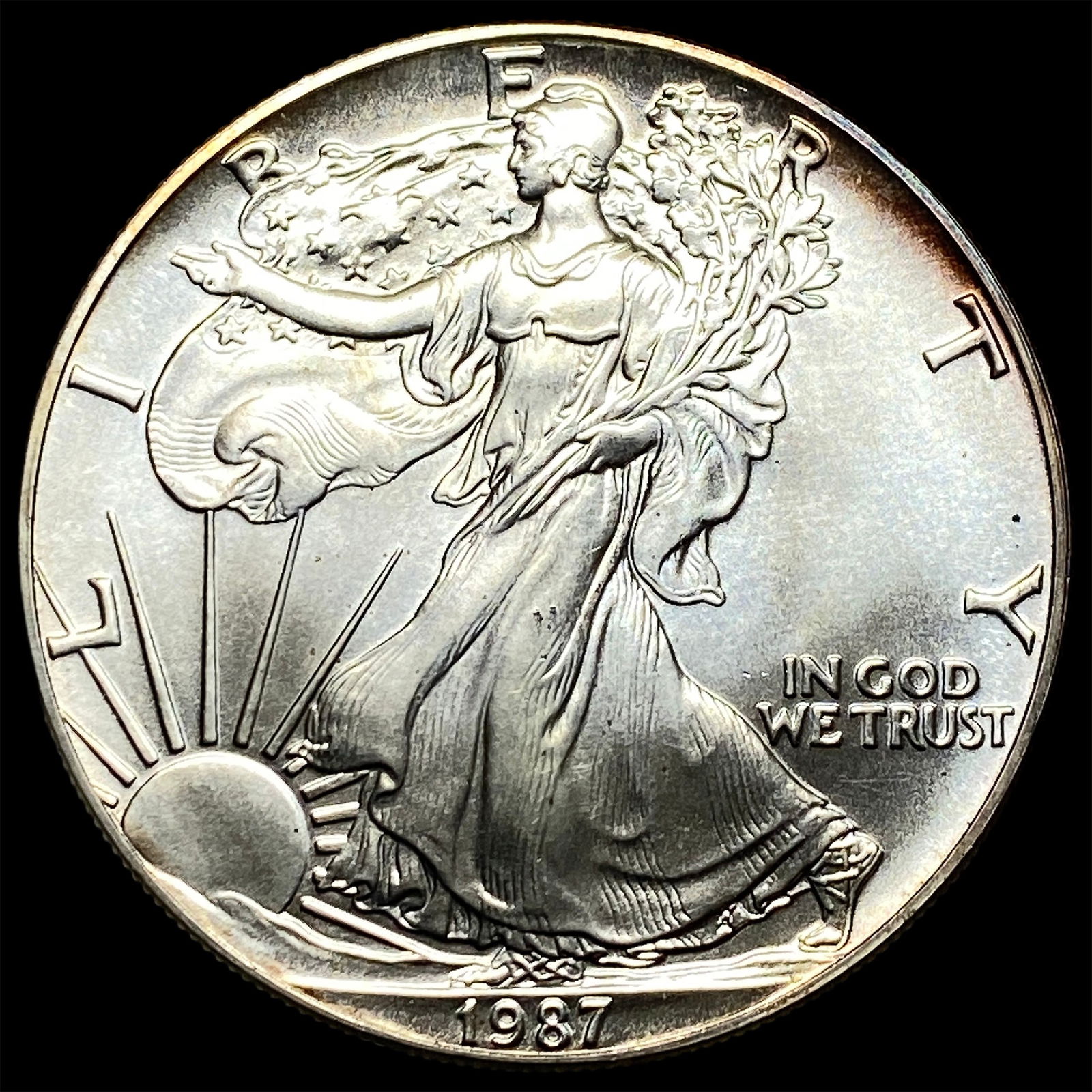 1987 1 oz Silver American Eagle $1 GEM BU (1 of 2)