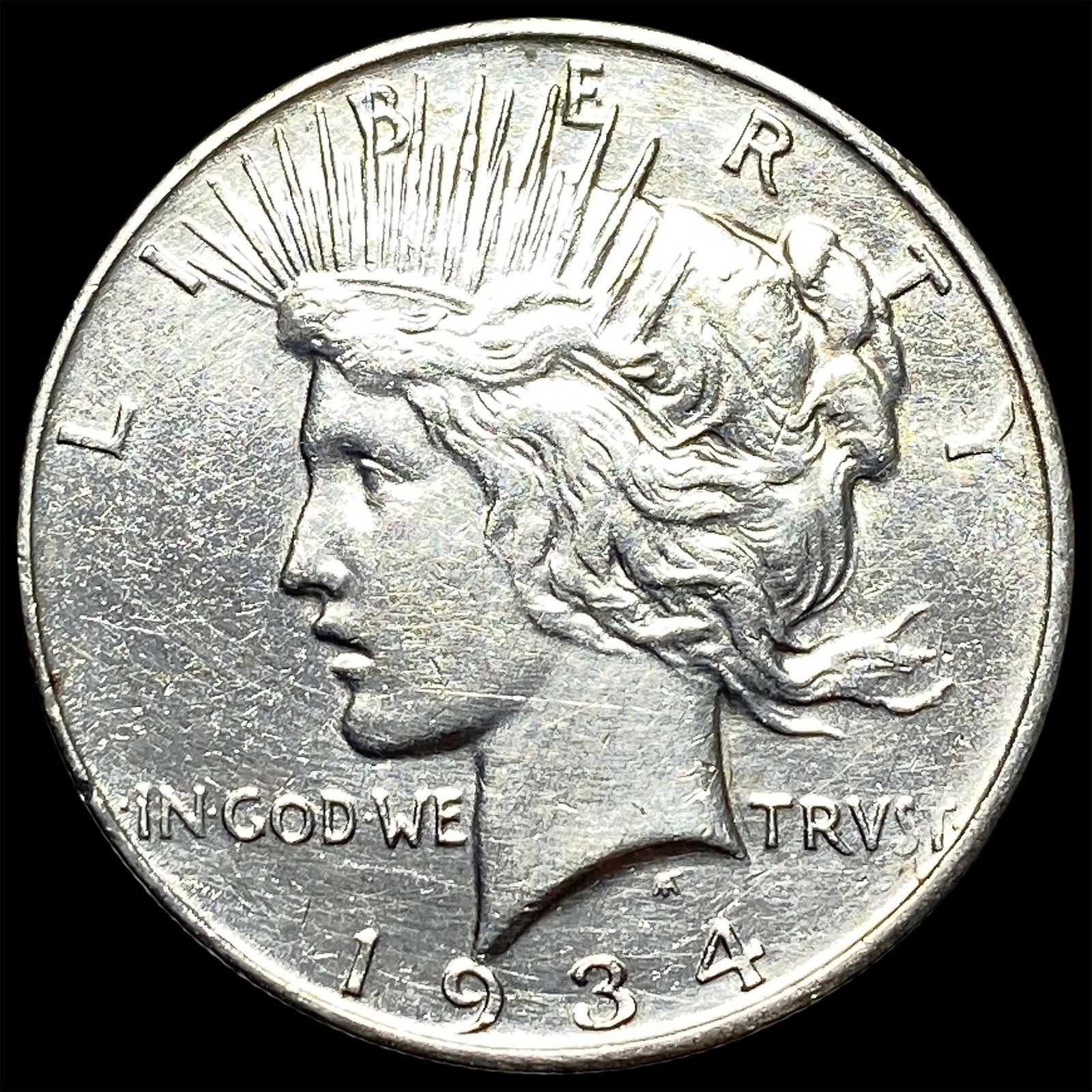 1934 Silver Peace Dollar CLOSELY UNCIRCULATED: 1934 Silver Peace Dollar CLOSELY UNCIRCULATED