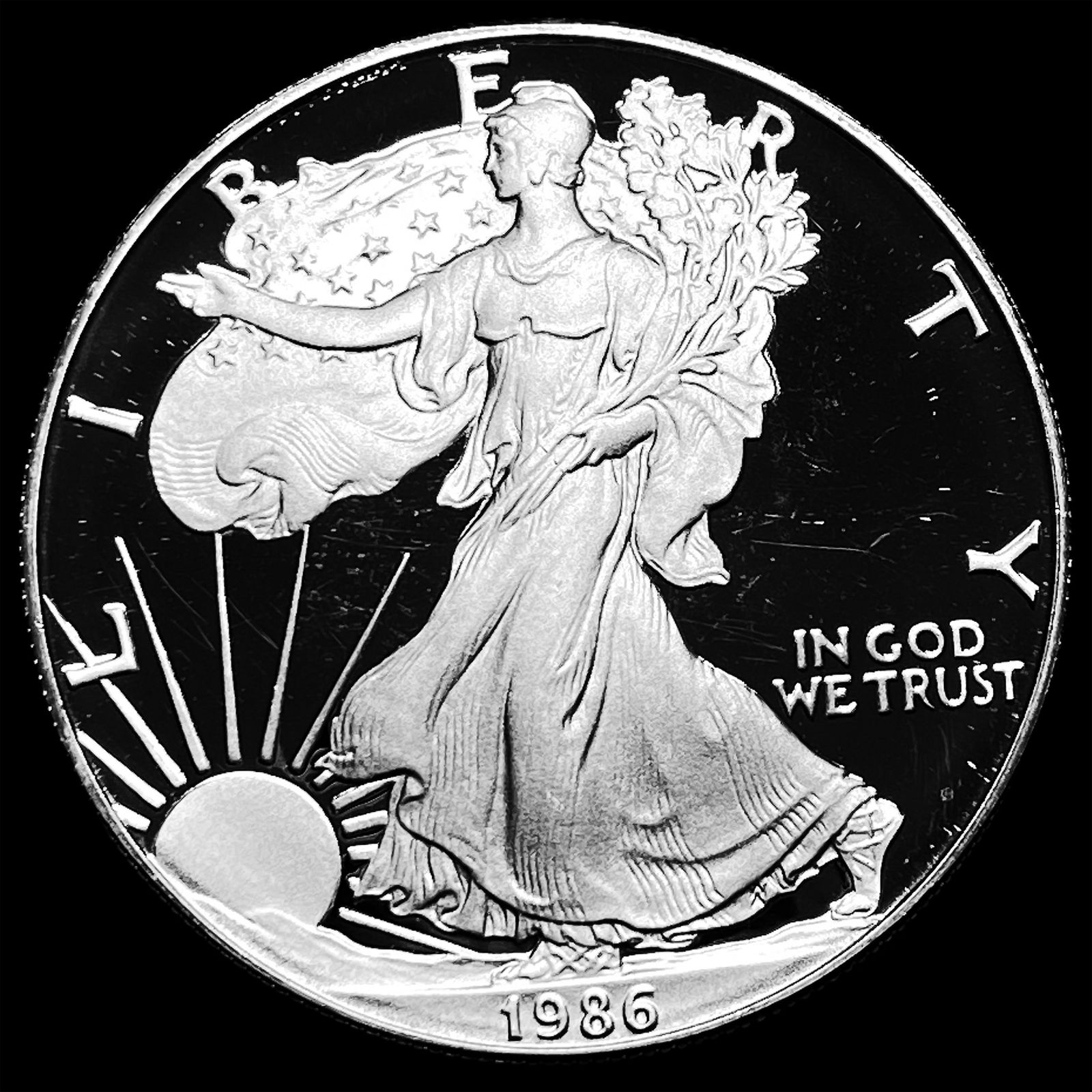 1986-S Silver American Eagle Proof $1 CHOICE PROOF (1 of 2)