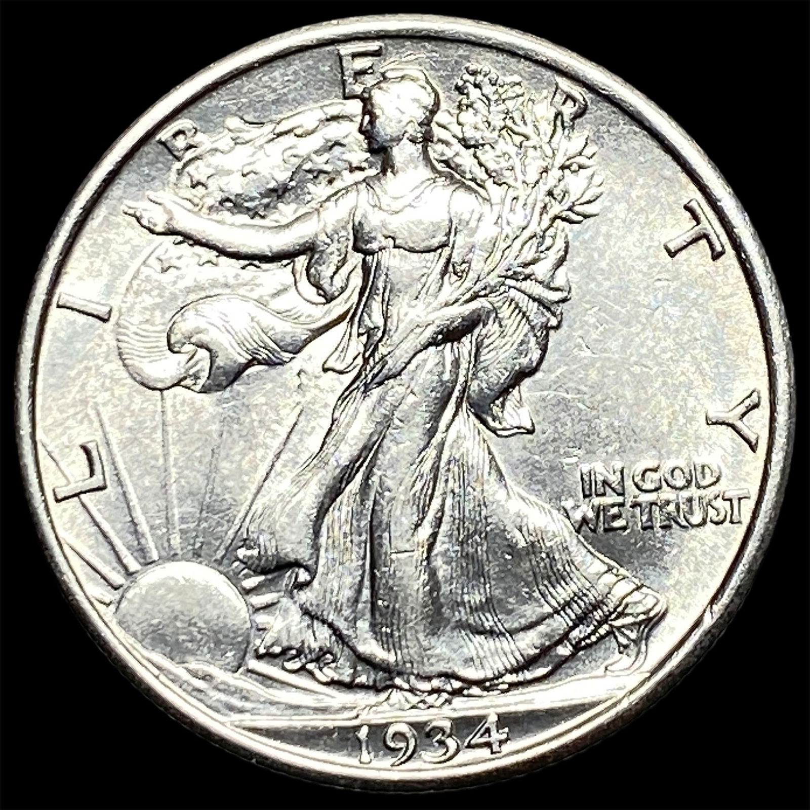 1934 Silver Half Dollar Walking Liberty CHOICE BU (1 of 2)