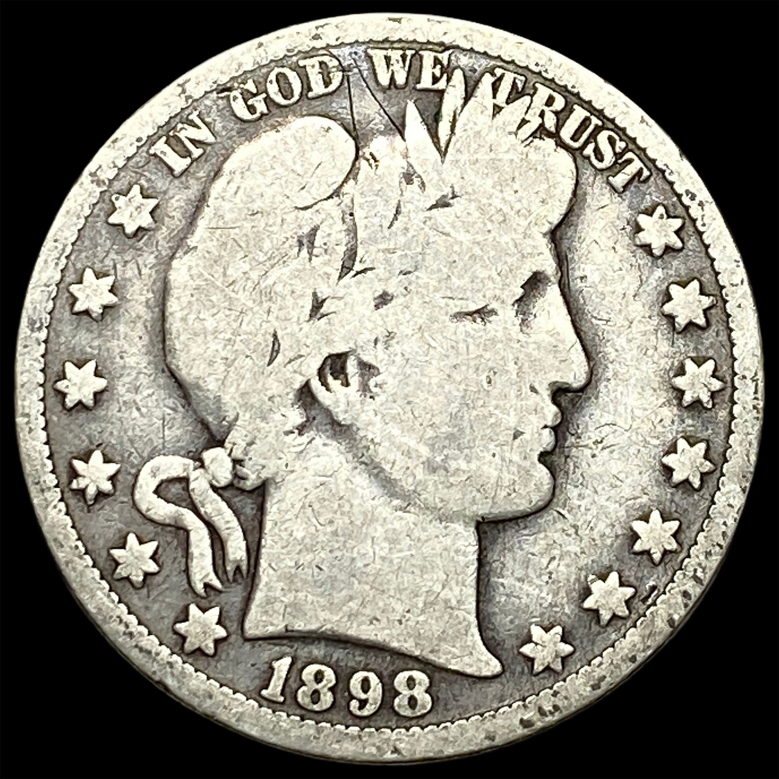 1898-O Silver Barber Half Dollar NICELY CIRCULATED (1 of 2)