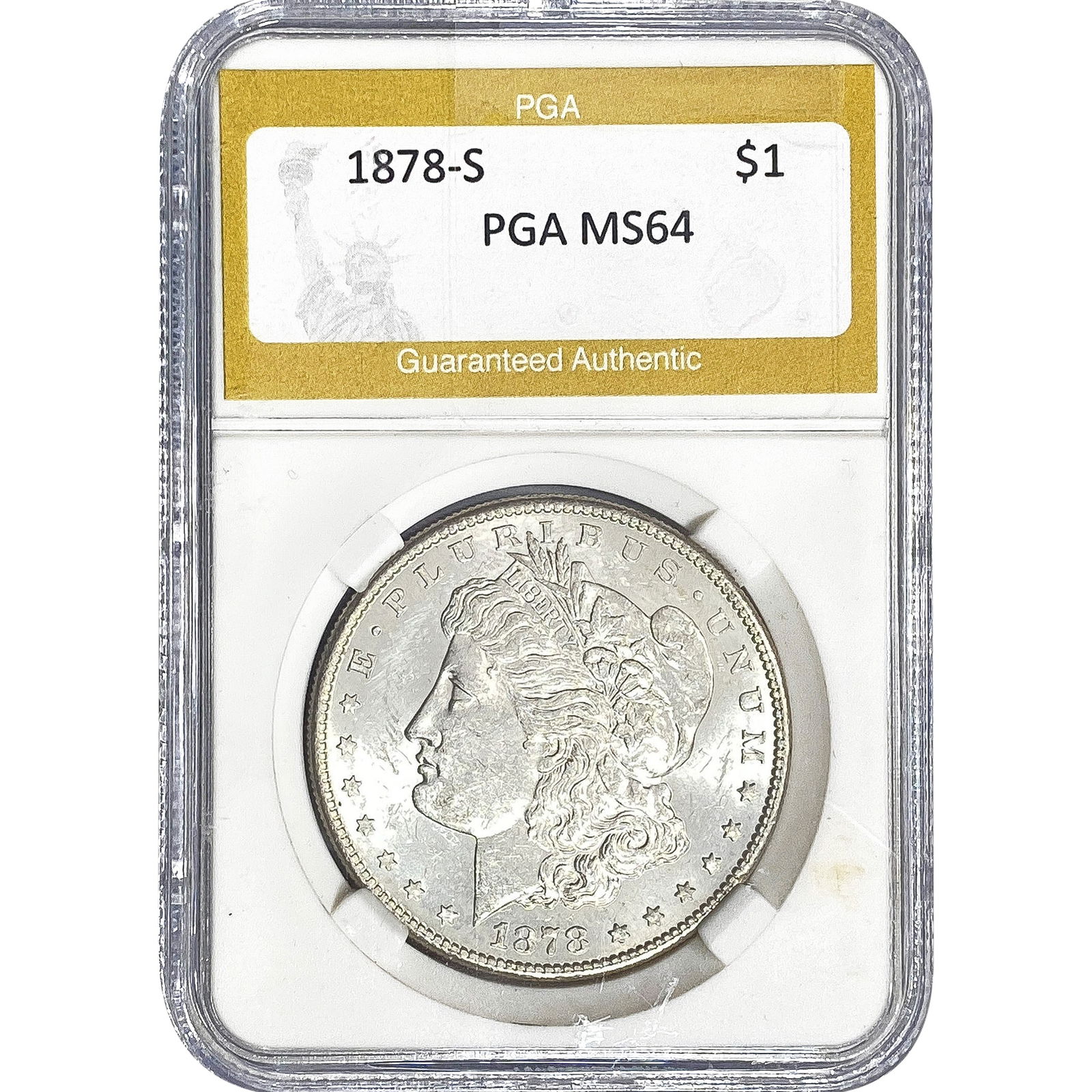 1878-S Morgan Silver Dollar PGA MS64 (1 of 2)