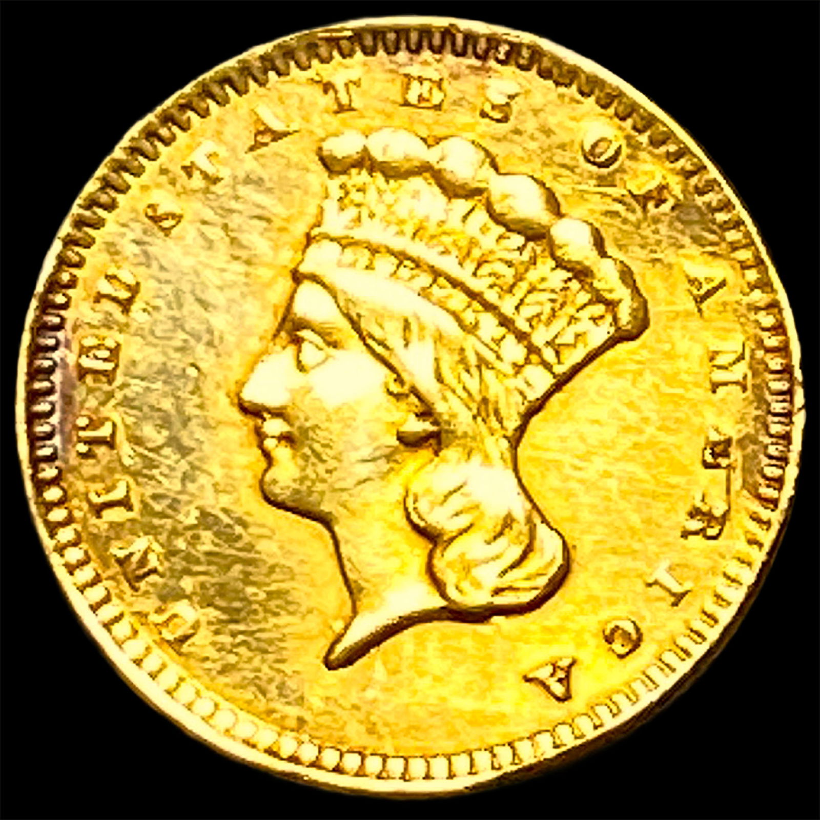 1856 Gold $1 Indian Head Type 3 HIGH GRADE (1 of 2)
