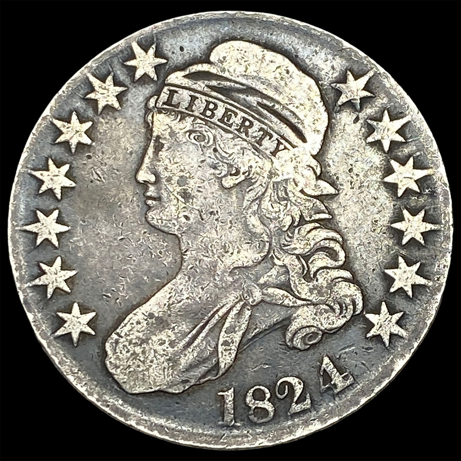 1824 Capped Bust Half Dollar LIGHTLY CIRCULATED (1 of 2)