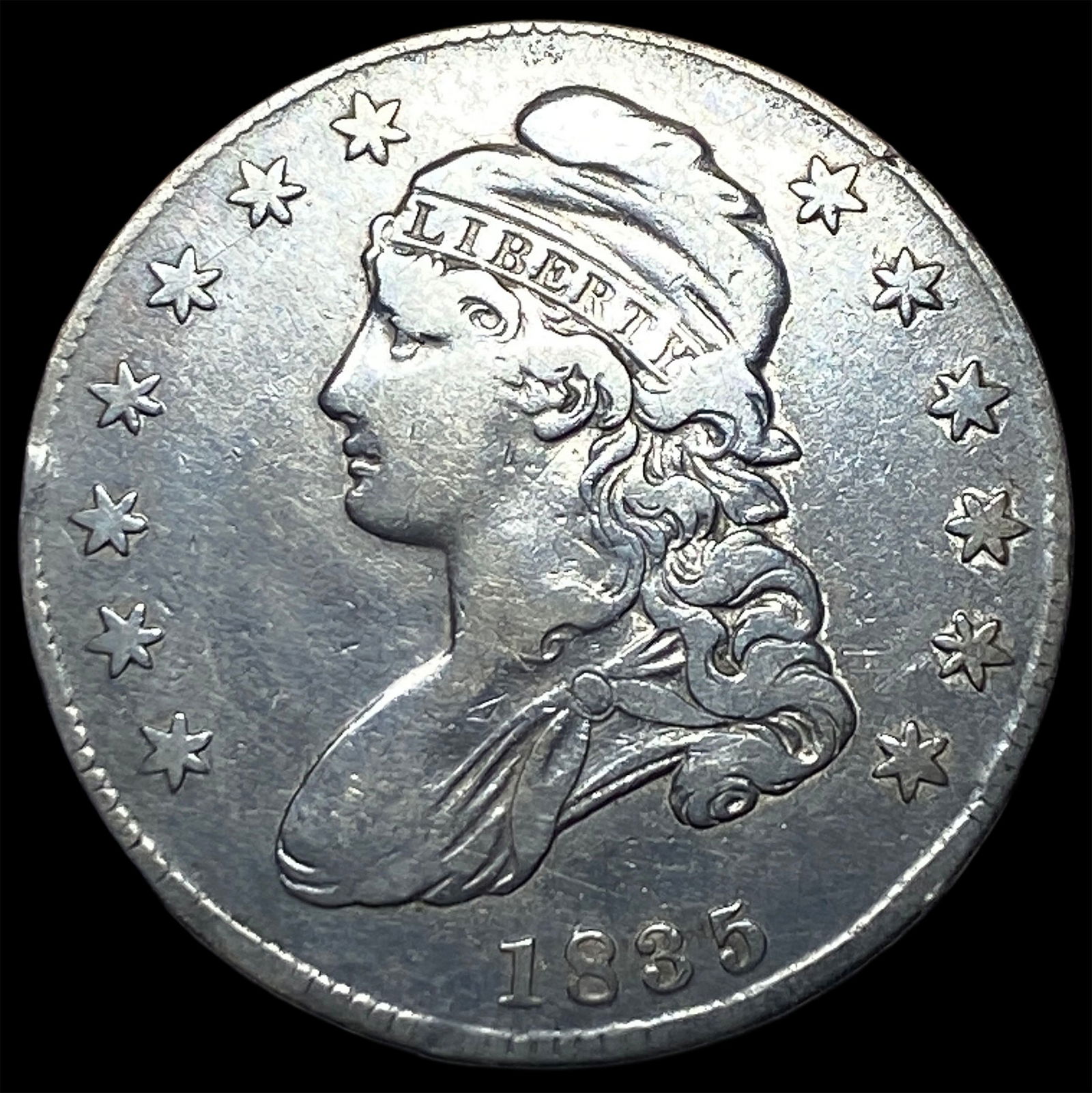 1835 Capped Bust Half Dollar LIGHTLY CIRCULATED (1 of 2)
