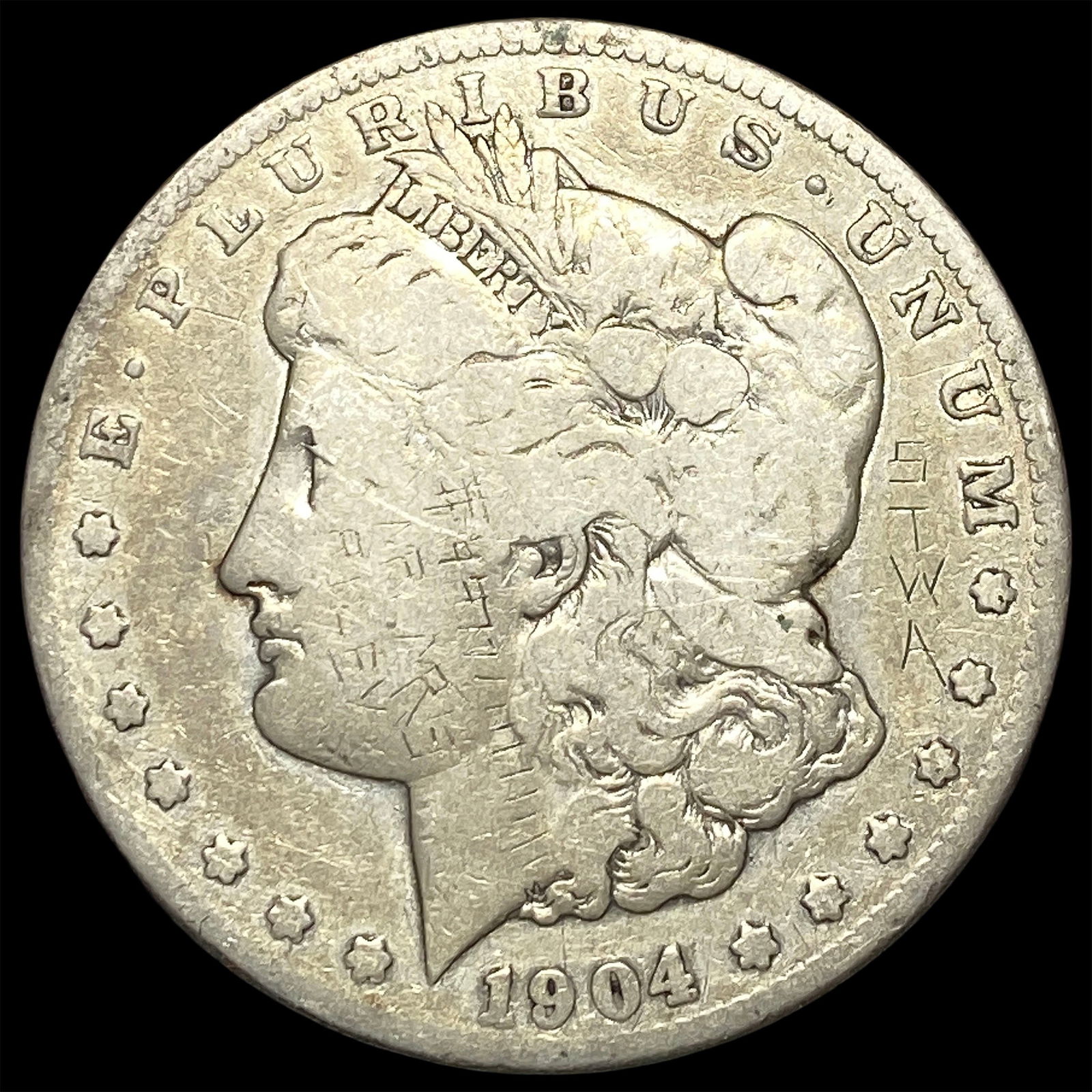 1904-S Silver Morgan Dollar NICELY CIRCULATED: 1904-S Silver Morgan Dollar NICELY CIRCULATED
