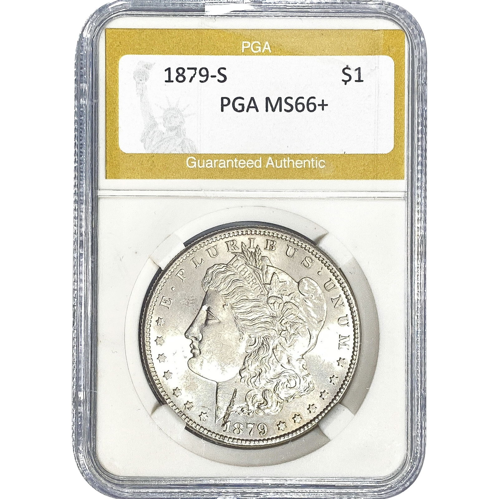 1879-S Morgan Silver Dollar PGA MS66+: 1879-S Morgan Silver Dollar PGA MS66+