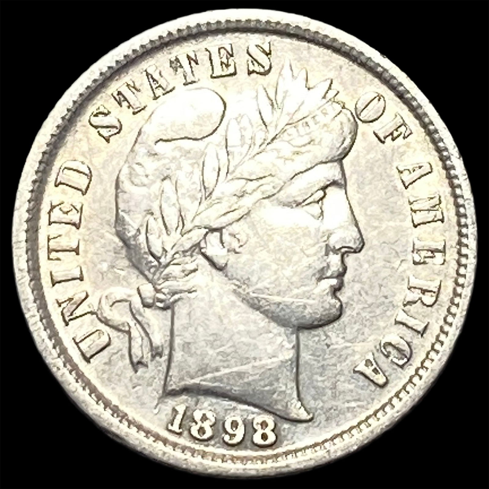1898 Silver Barber Dime CLOSELY UNCIRCULATED (1 of 2)