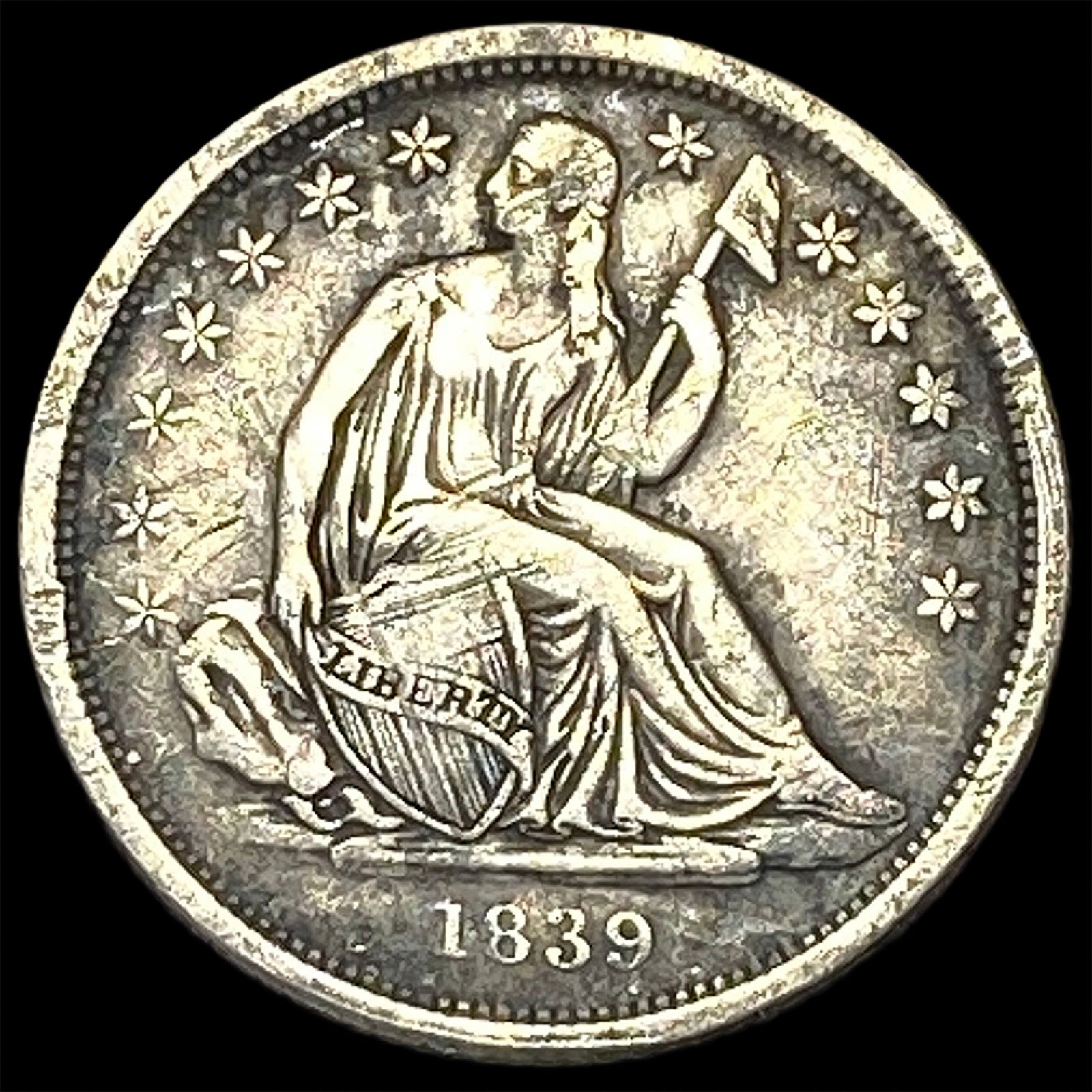1839-O Silver Seated Liberty Dime NEARLY UNCIRCULATED: 1839-O Silver Seated Liberty Dime NEARLY UNCIRCULATED