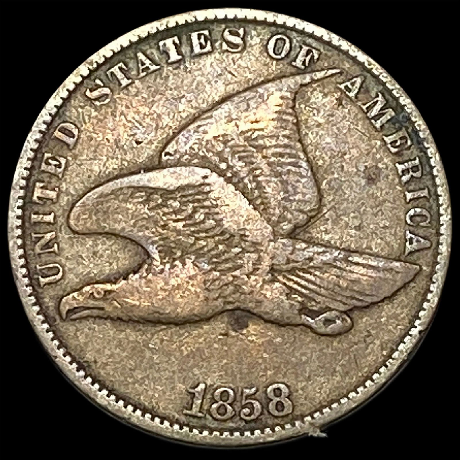 1858 Copper-Nickel Flying Eagle Cent LIGHTLY CIRCULATED (1 of 2)