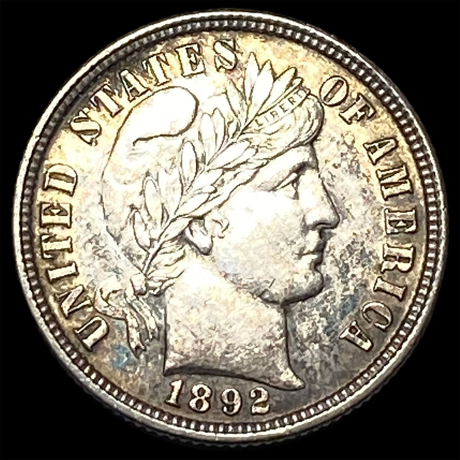 1892 Silver Barber Dime CLOSELY UNCIRCULATED (1 of 2)