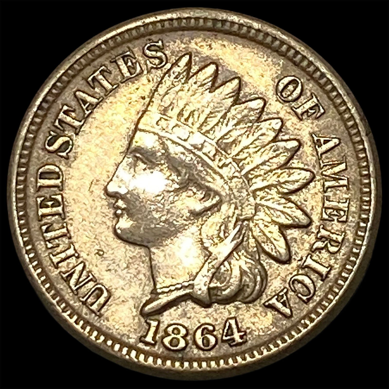 1864 Bronze Indian Head Cent CLOSELY UNCIRCULATED (1 of 2)
