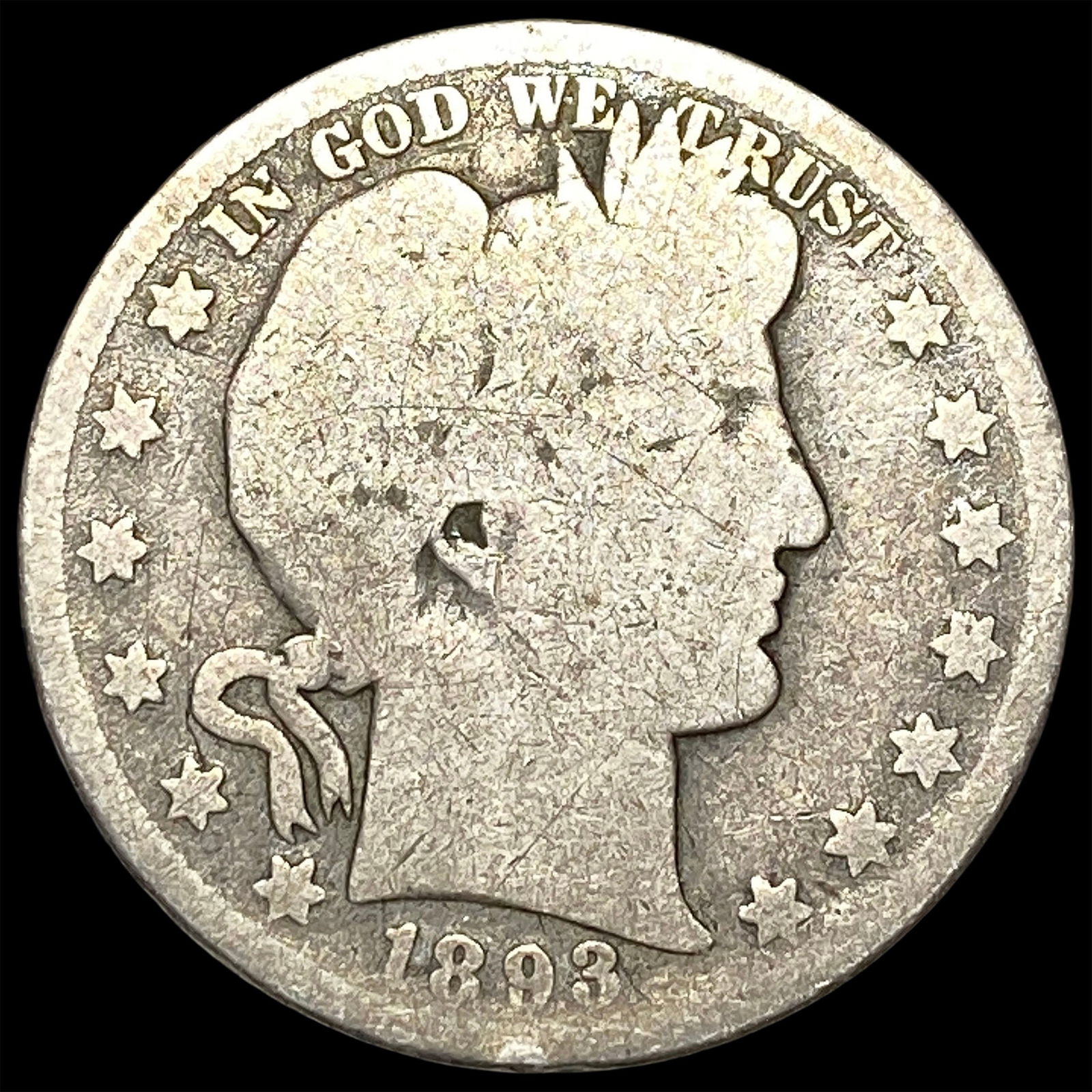 1893 Barber Half Dollar NICELY CIRCULATED (1 of 2)