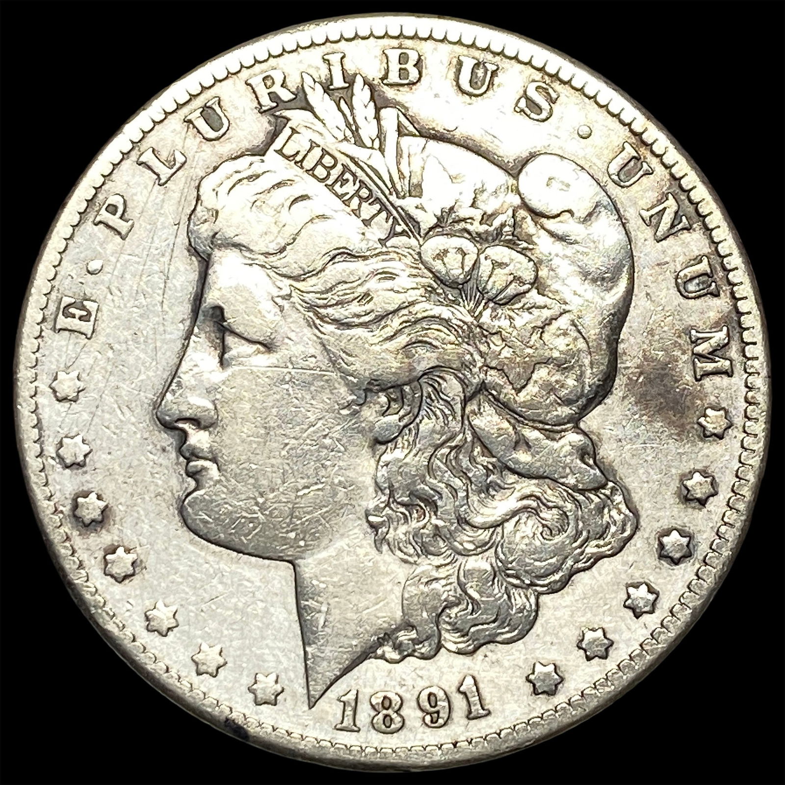 1891-CC Silver Morgan Dollar LIGHTLY CIRCULATED: 1891-CC Silver Morgan Dollar LIGHTLY CIRCULATED