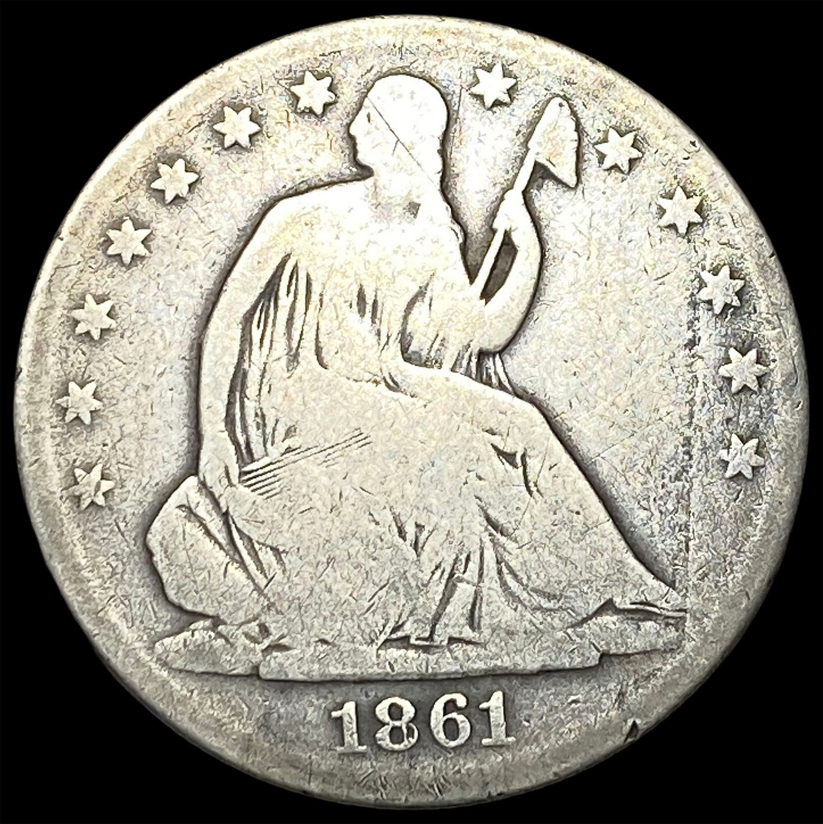1861-O Silver Half Dollar NICELY CIRCULATED (1 of 2)
