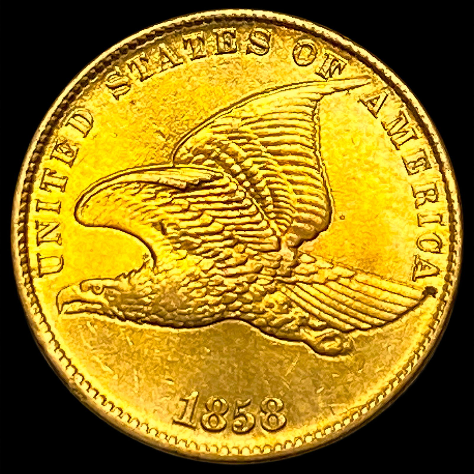 1858 Copper-Nickel Flying Eagle Cent UNCIRCULATED: 1858 Copper-Nickel Flying Eagle Cent UNCIRCULATED