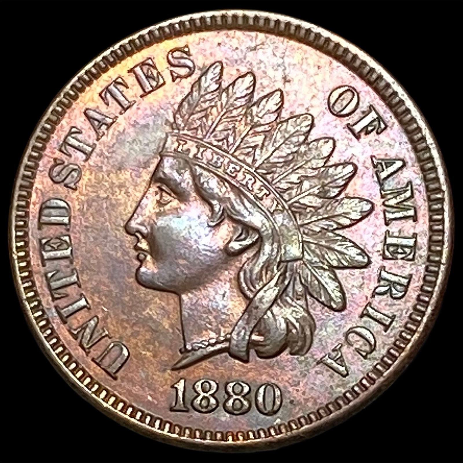 1880 RB Indian Head Cent UNCIRCULATED (1 of 2)