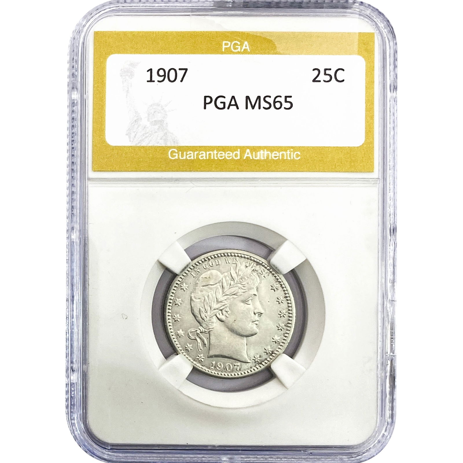 1907 Barber Quarter PGA MS65 (1 of 2)