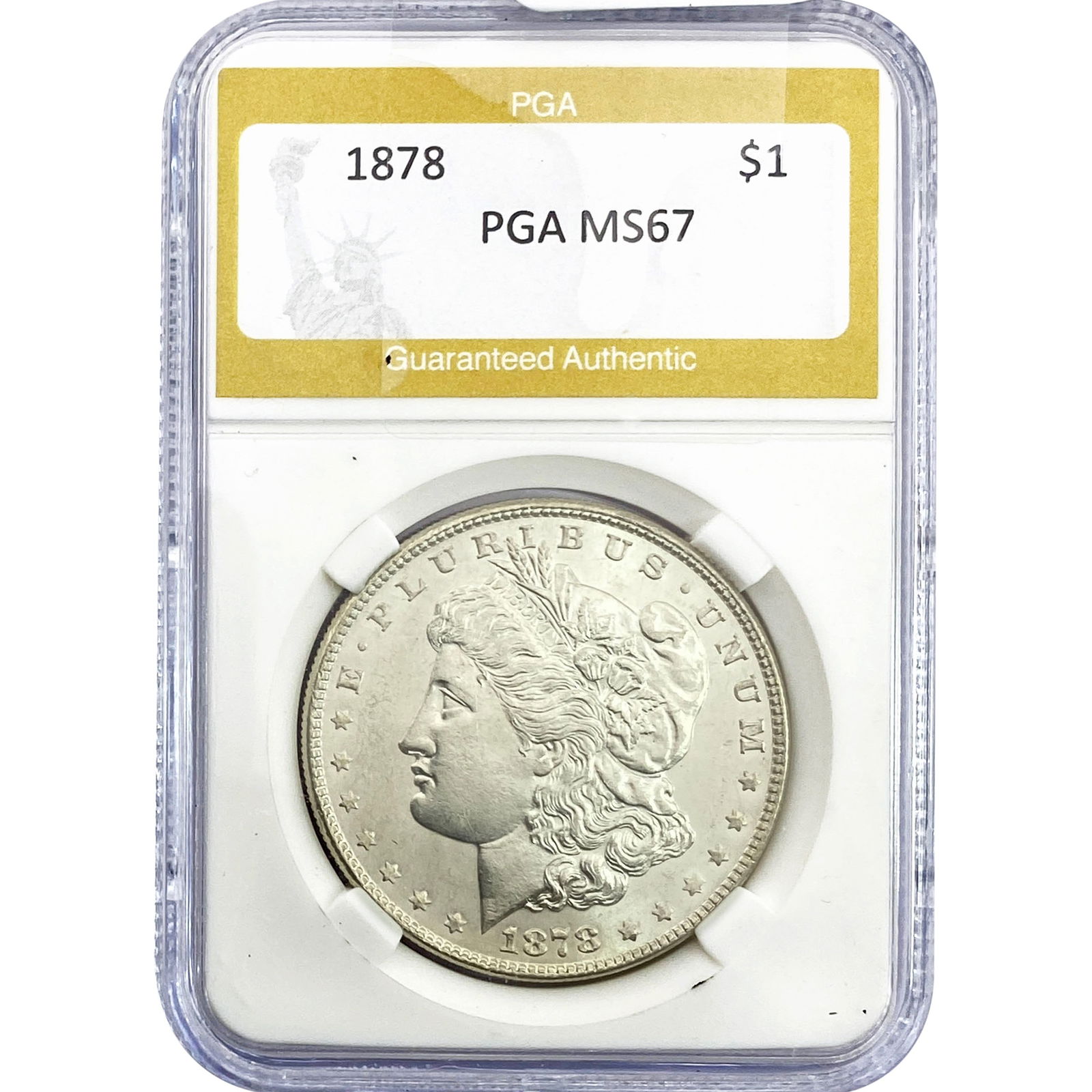 1878 Morgan Silver Dollar PGA MS67: 1878 Morgan Silver Dollar PGA MS67