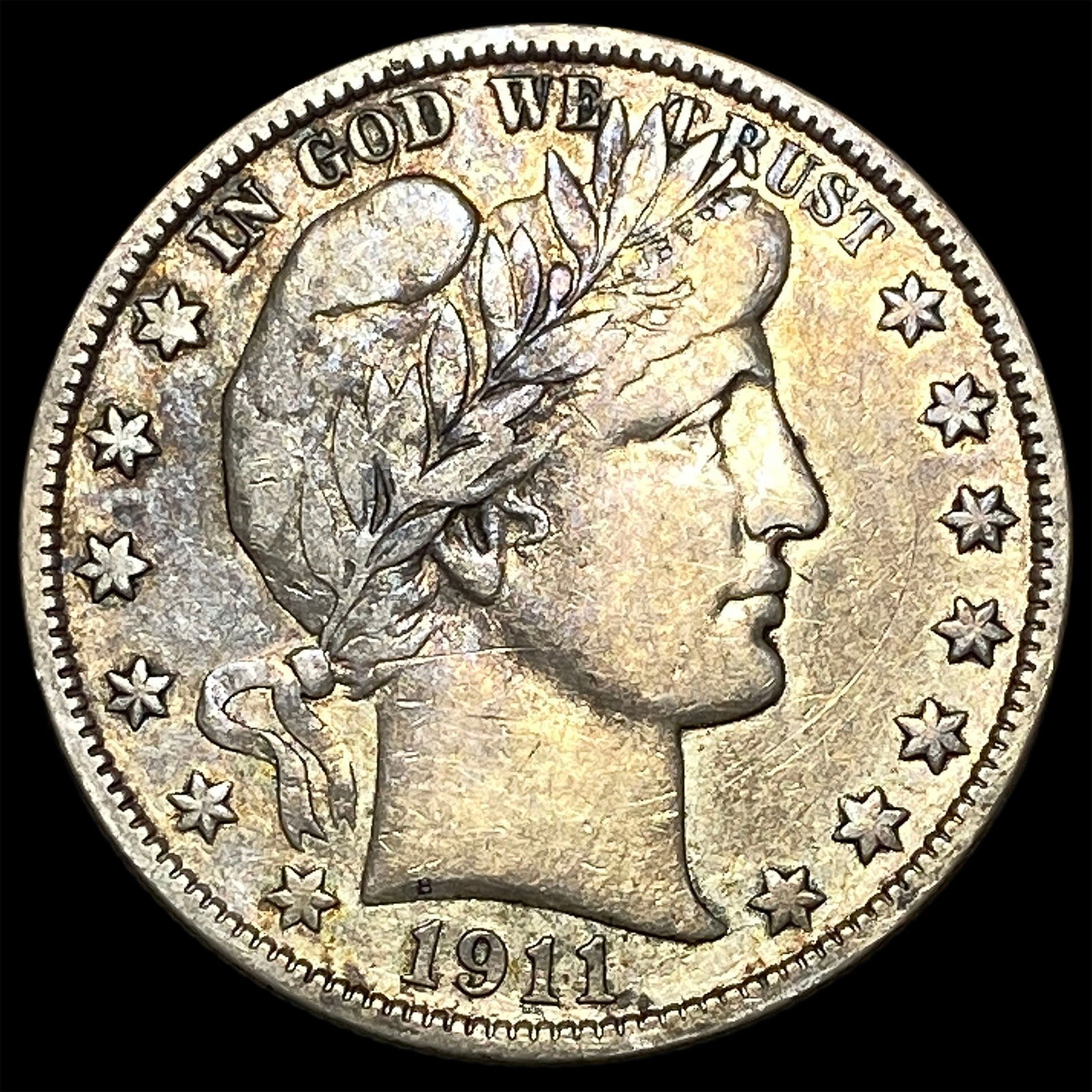 1911-S Silver Barber Half Dollar LIGHTLY CIRCULATED (1 of 2)
