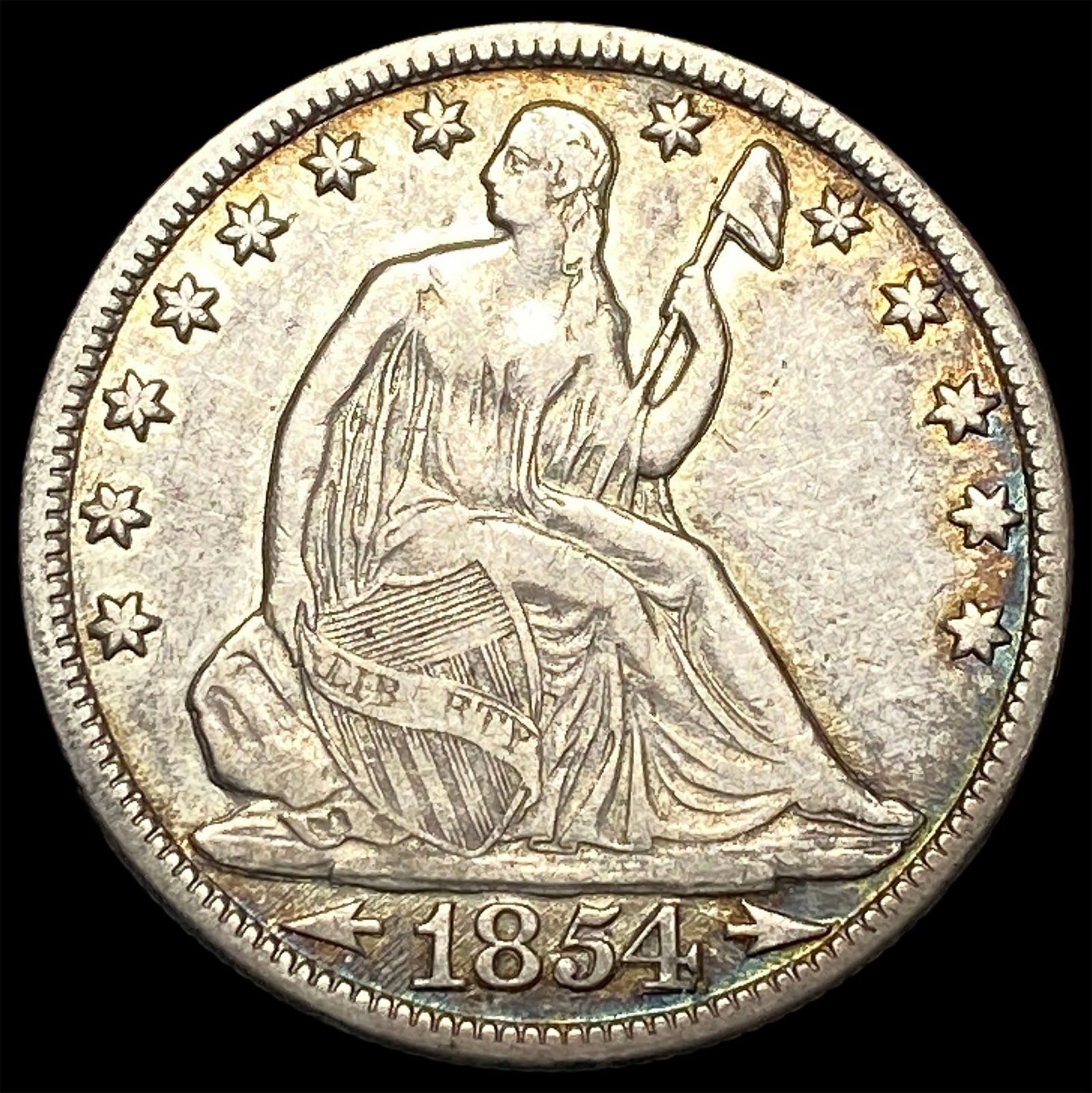 1854-O Silver Half Dollar LIGHTLY CIRCULATED: 1854-O Silver Half Dollar LIGHTLY CIRCULATED