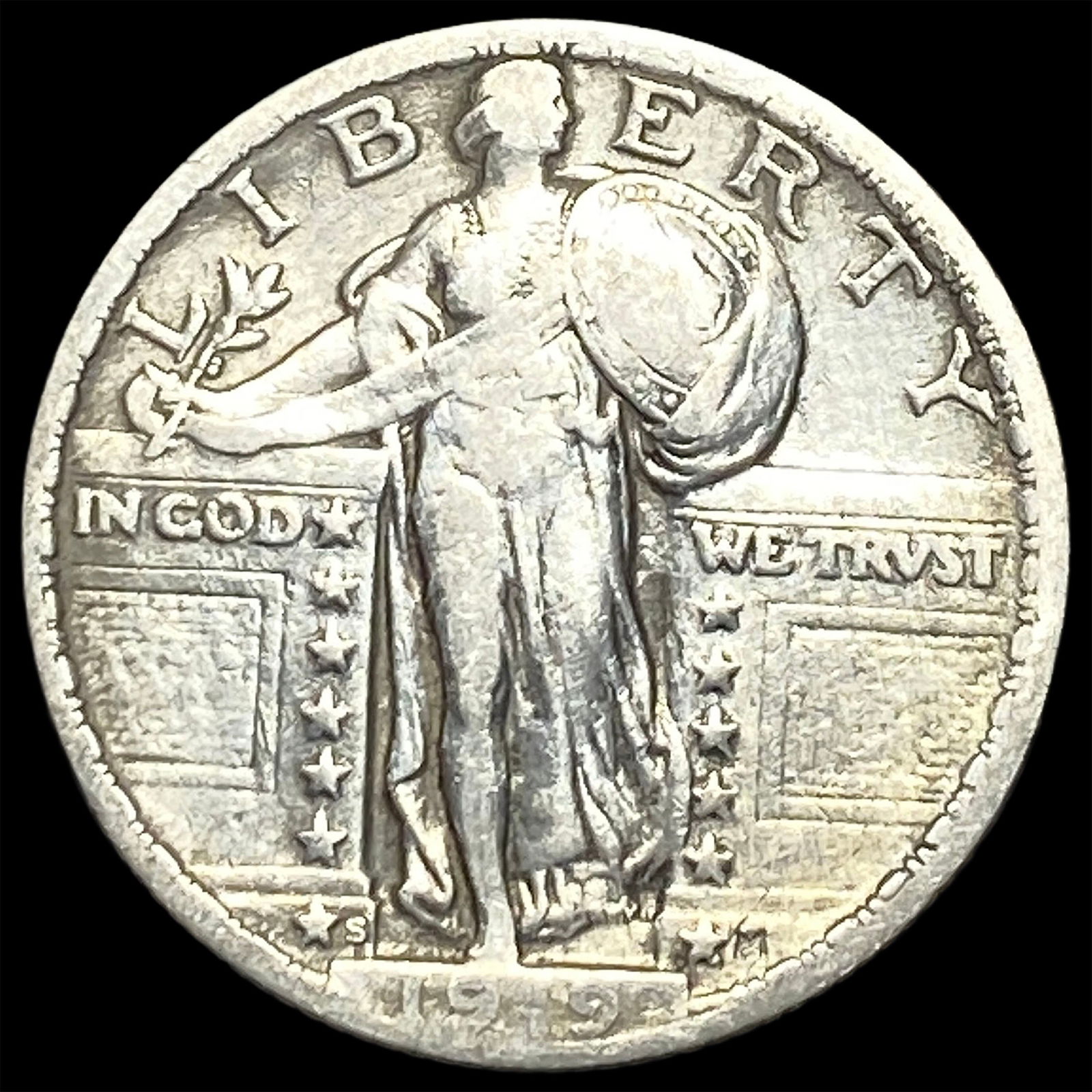 1917-S Silver Standing Liberty Quarter NEARLY UNCIRCULATED: 1917-S Silver Standing Liberty Quarter NEARLY UNCIRCULATED