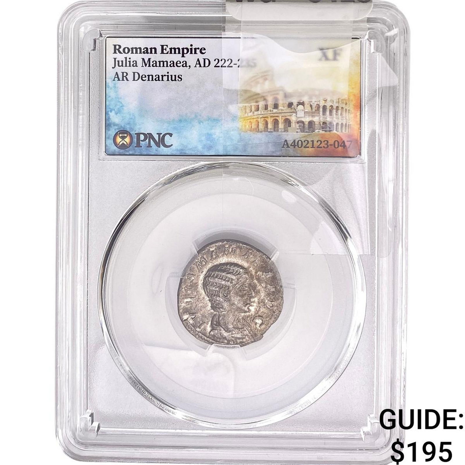 Roman Julia Mamaea, AD 222-235 AR Denarius PNC XF: Roman Julia Mamaea, AD 222-235 AR Denarius PNC XF