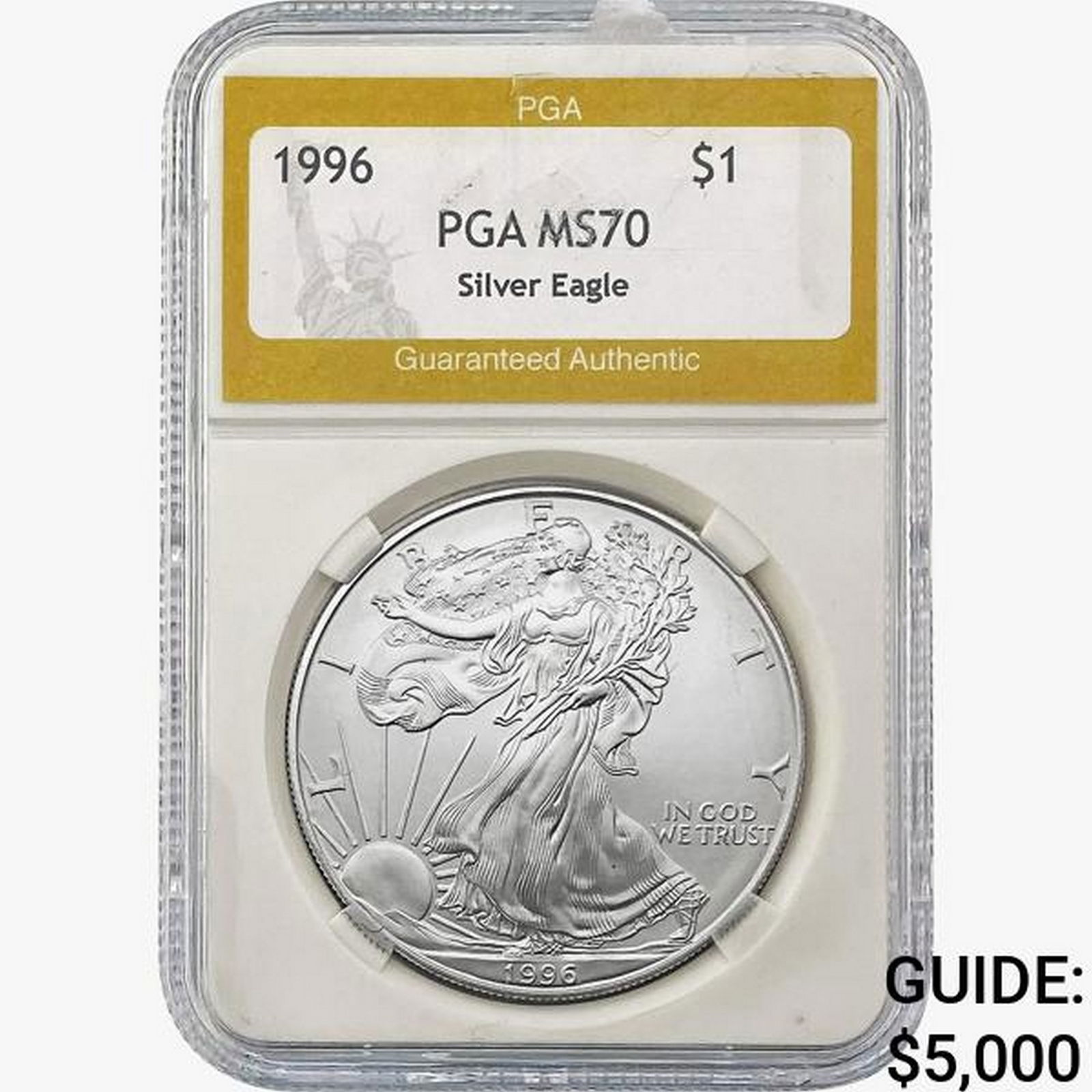 1996 American Silver Eagle PGA MS70: 1996 American Silver Eagle PGA MS70
