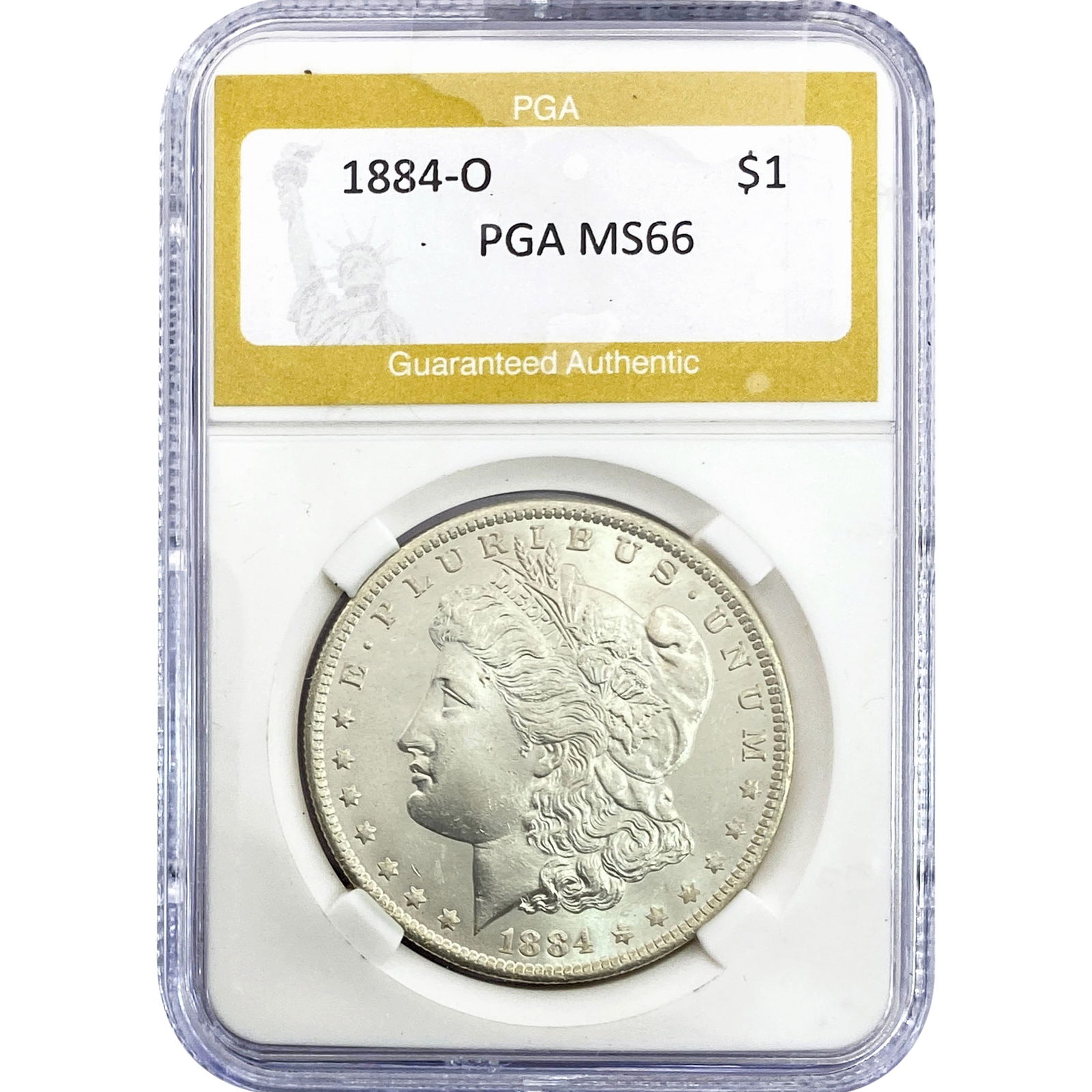 1884-O Morgan Silver Dollar PGA MS66: 1884-O Morgan Silver Dollar PGA MS66