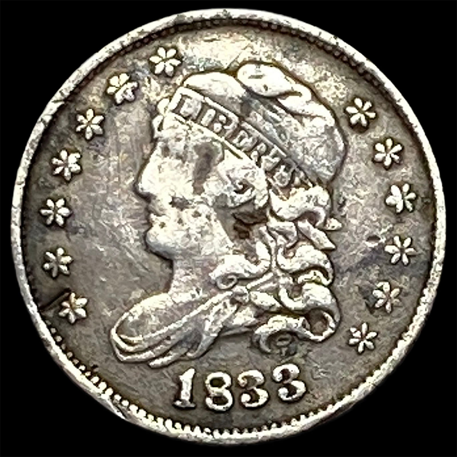 1833 Capped Bust Half Dime NICELY CIRCULATED (1 of 2)