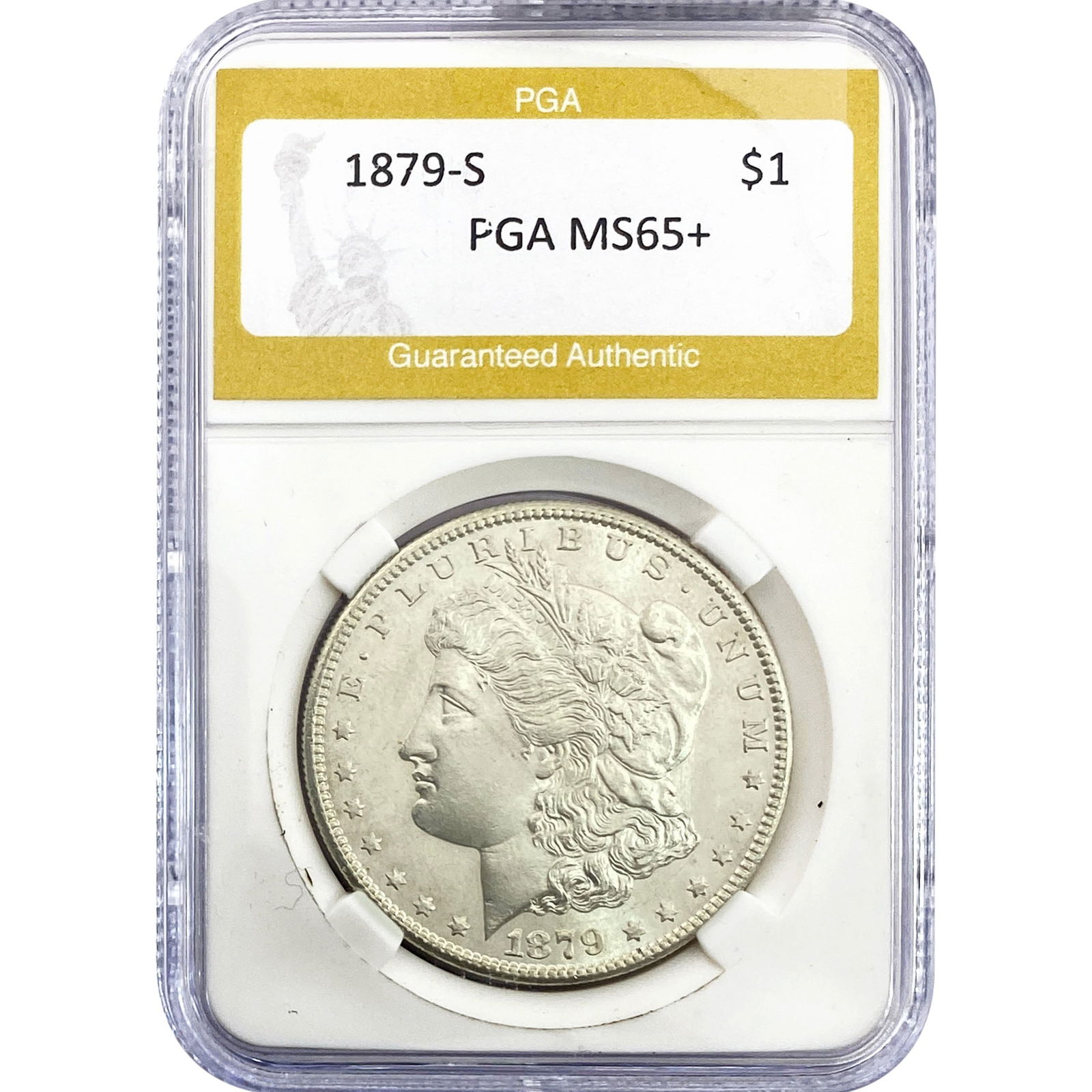 1879-S Morgan Silver Dollar PGA MS65+ (1 of 2)