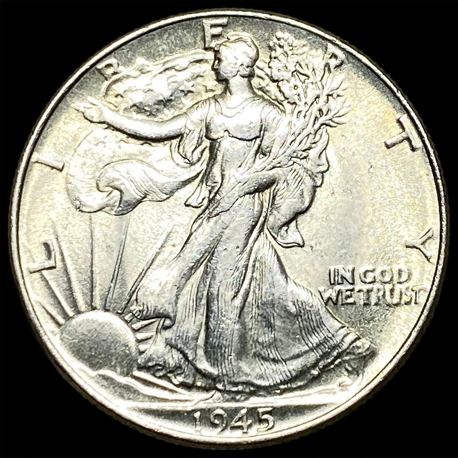 1945 Silver Half Dollar (Walking Liberty) UNCIRCULATED: 1945 Silver Half Dollar (Walking Liberty) UNCIRCULATED