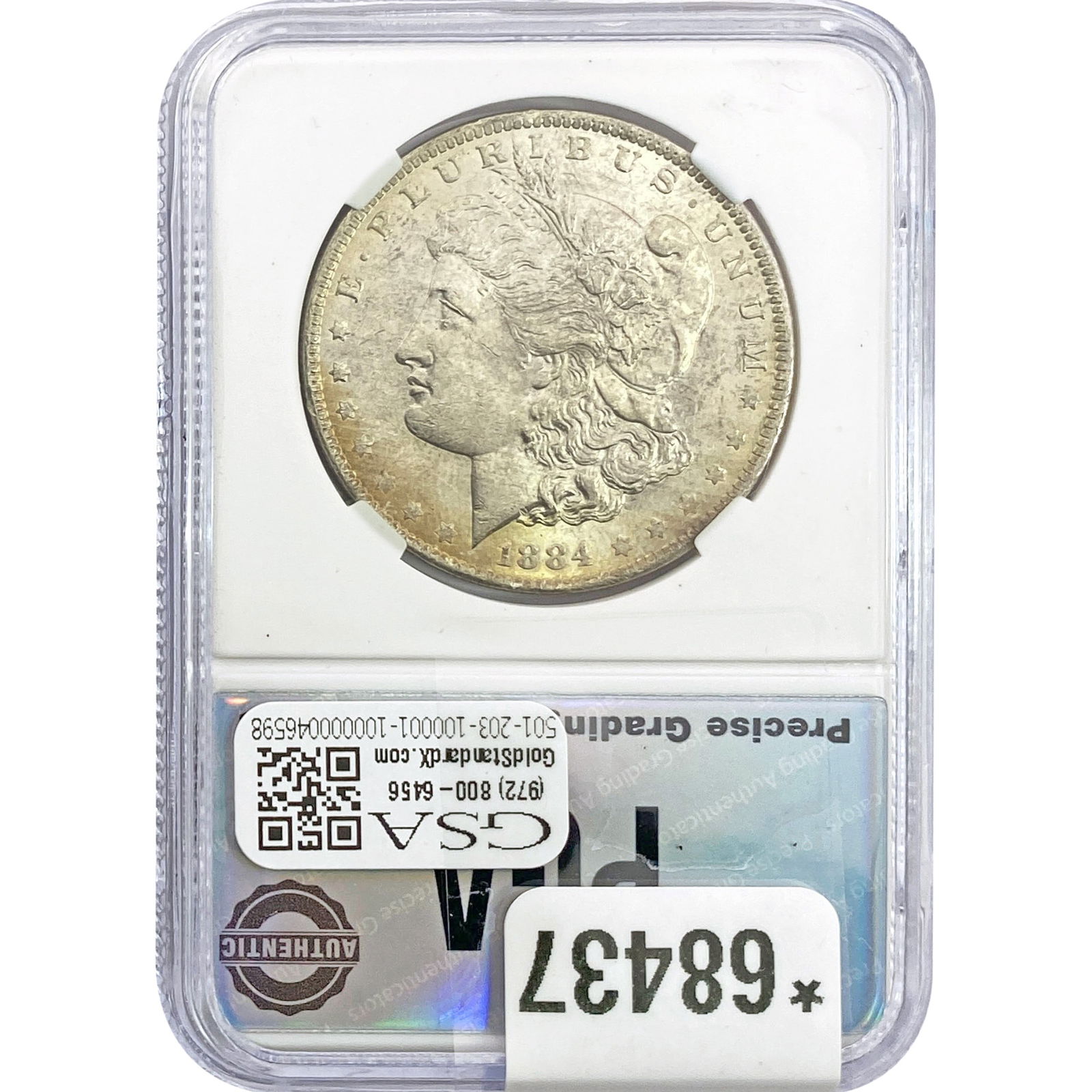 1884-O Morgan Silver Dollar PGA MS65+ (1 of 2)