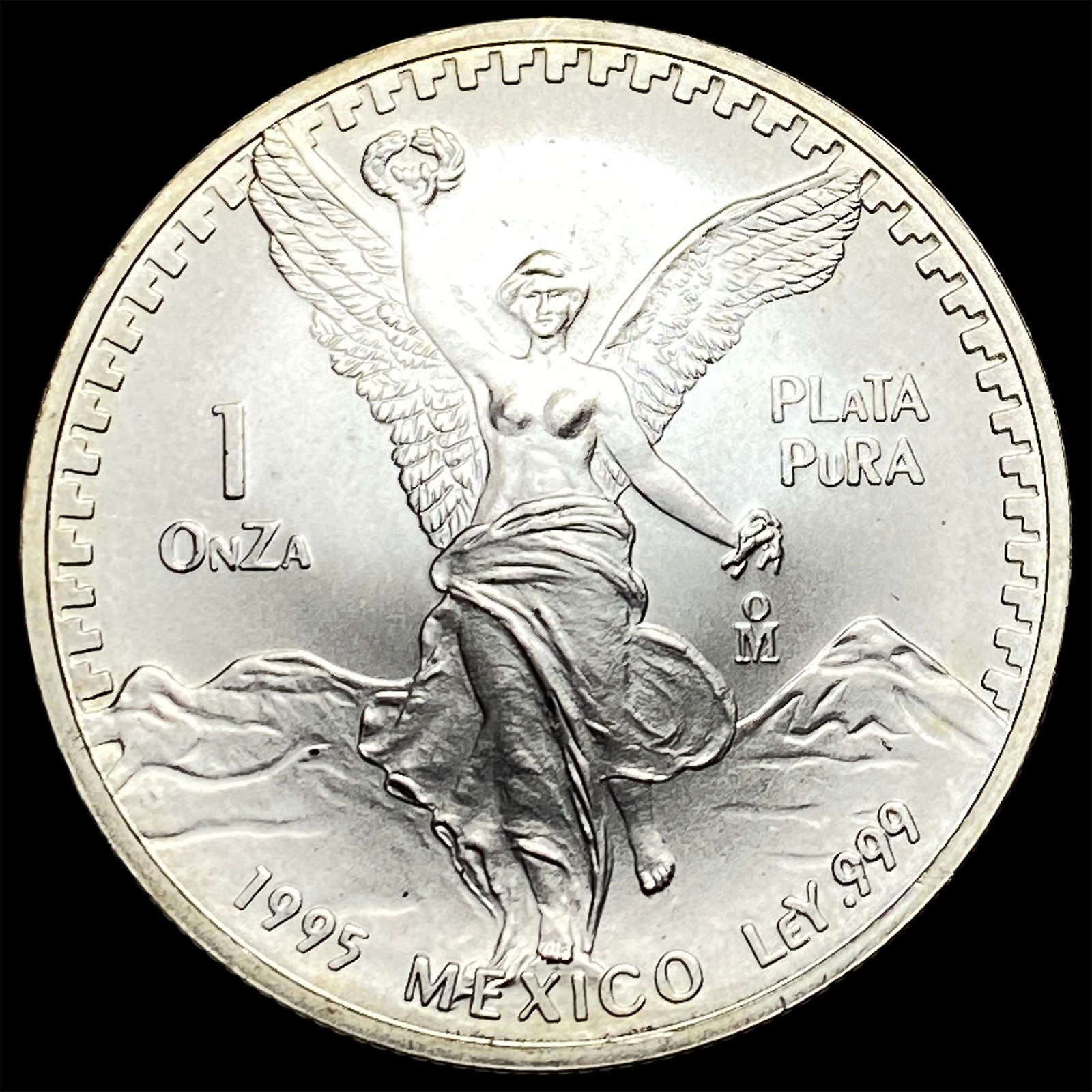 1995 Mexico 1 oz Silver Libertad GEM BU: 1995 Mexico 1 oz Silver Libertad GEM BU