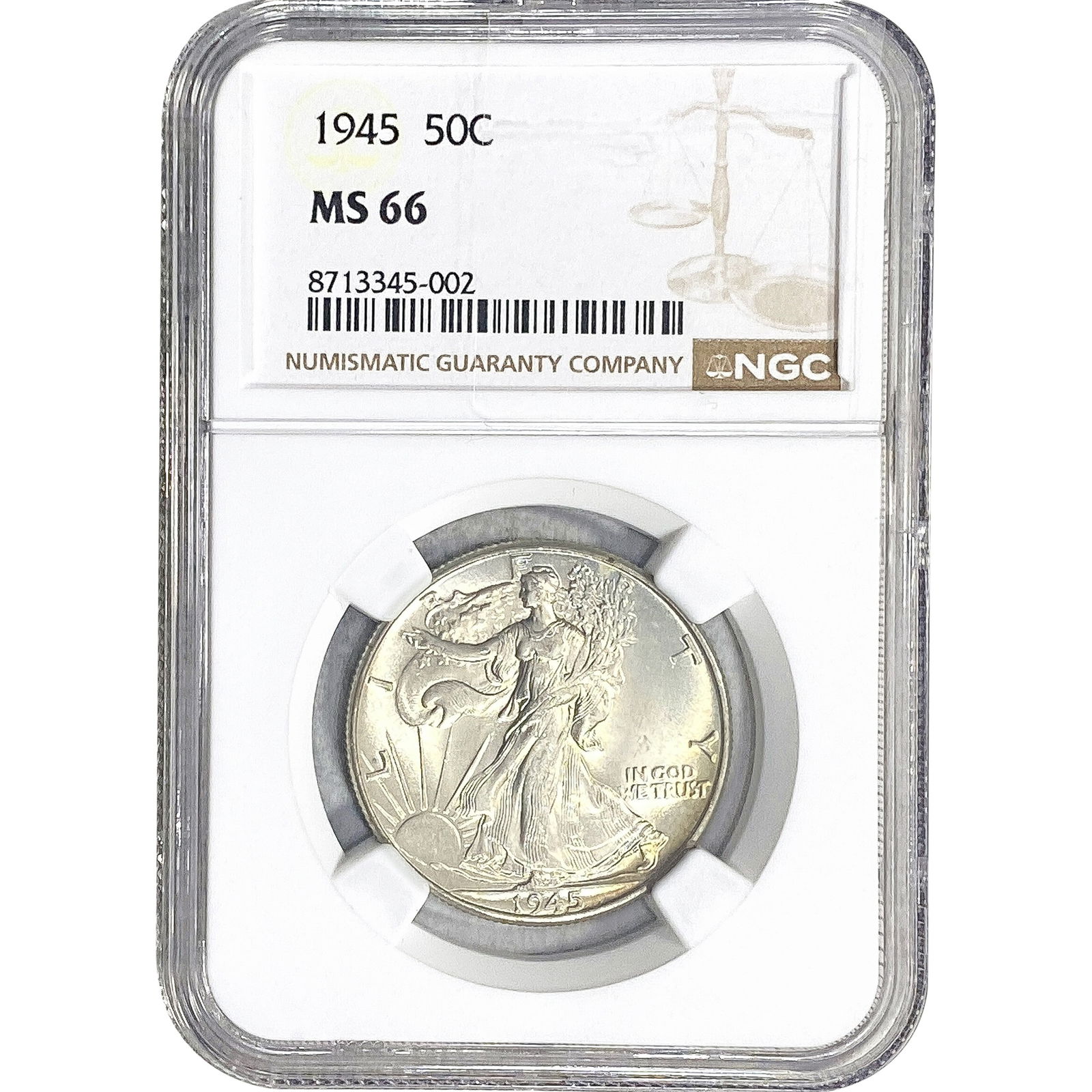 1945 Walking Liberty Half Dollar NGC MS66 (1 of 2)