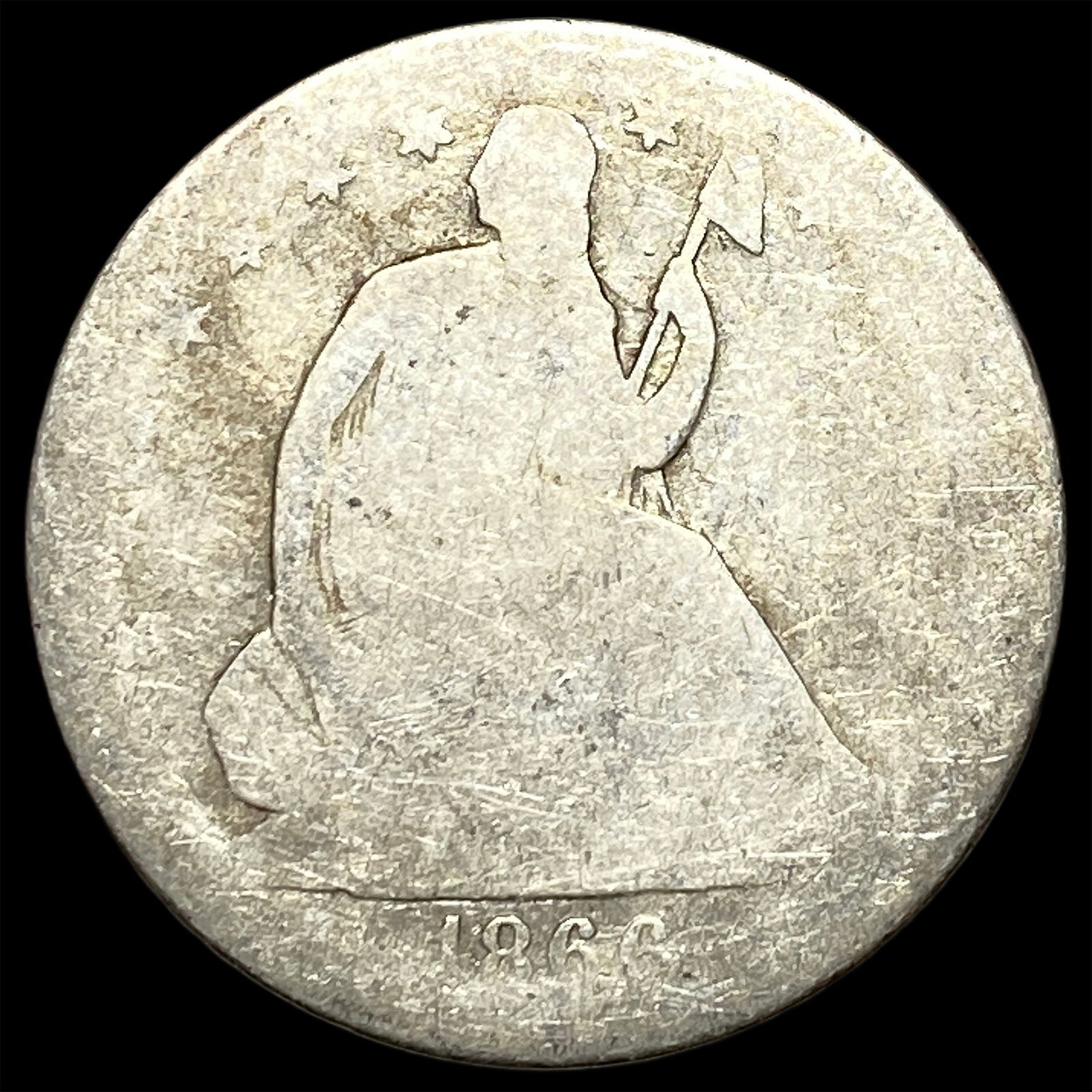 1866 Seated Liberty Silver Dollar HIGH GRADE: 1866 Seated Liberty Silver Dollar HIGH GRADE