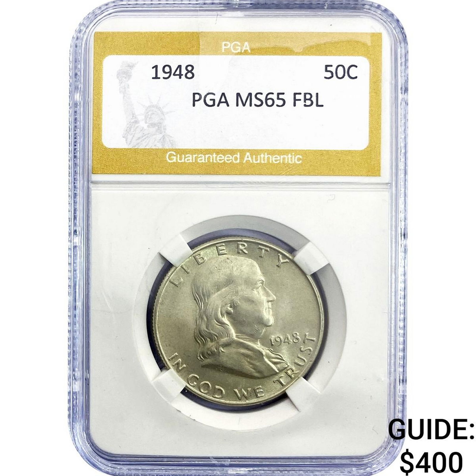 1948 Franklin Half Dollar PGA MS65 FBL (1 of 2)