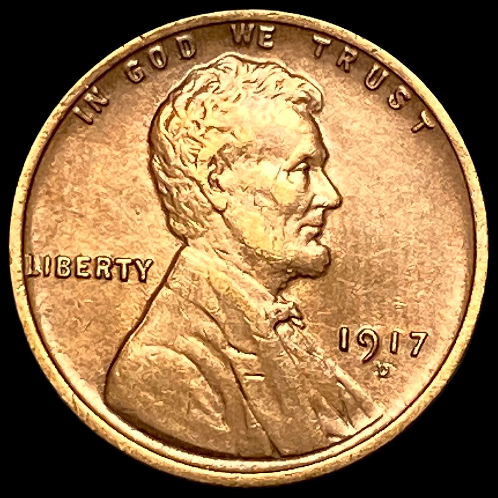 1917-D Bronze Lincoln Wheat Cent CLOSELY UNCIRCULATED (1 of 2)