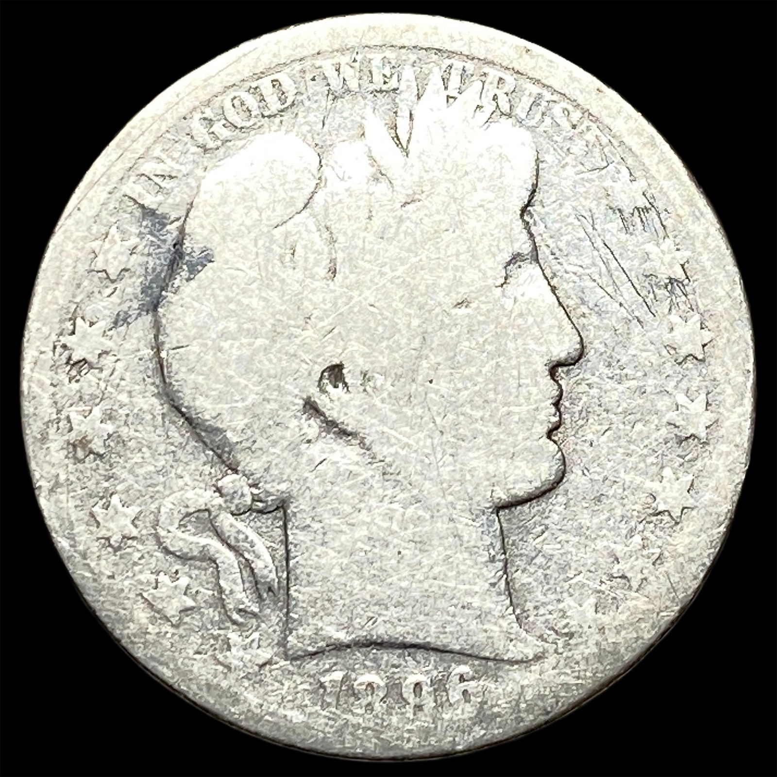 1906-O Silver Barber Half Dollar NICELY CIRCULATED: 1906-O Silver Barber Half Dollar NICELY CIRCULATED