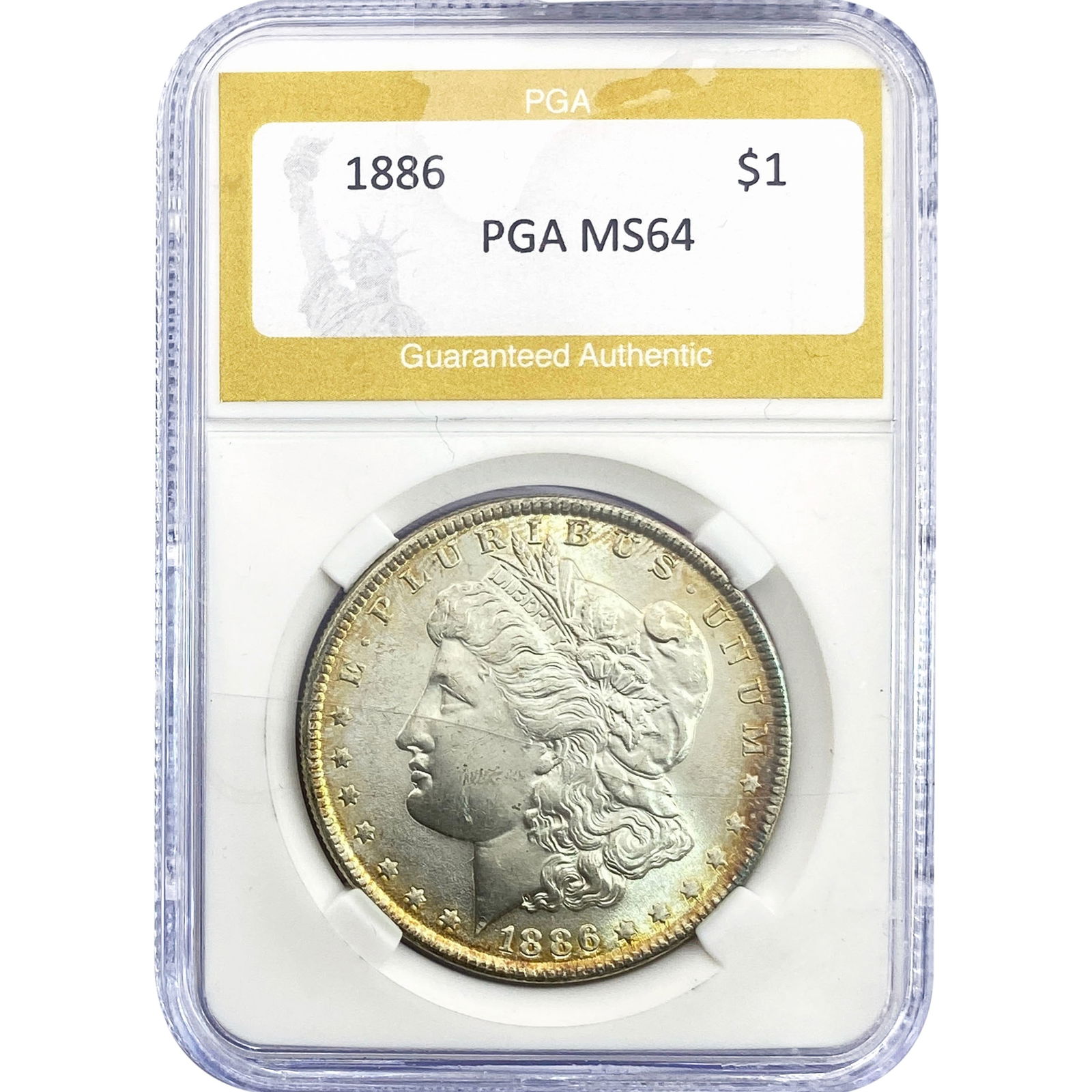 1886 Morgan Silver Dollar PGA MS64: 1886 Morgan Silver Dollar PGA MS64