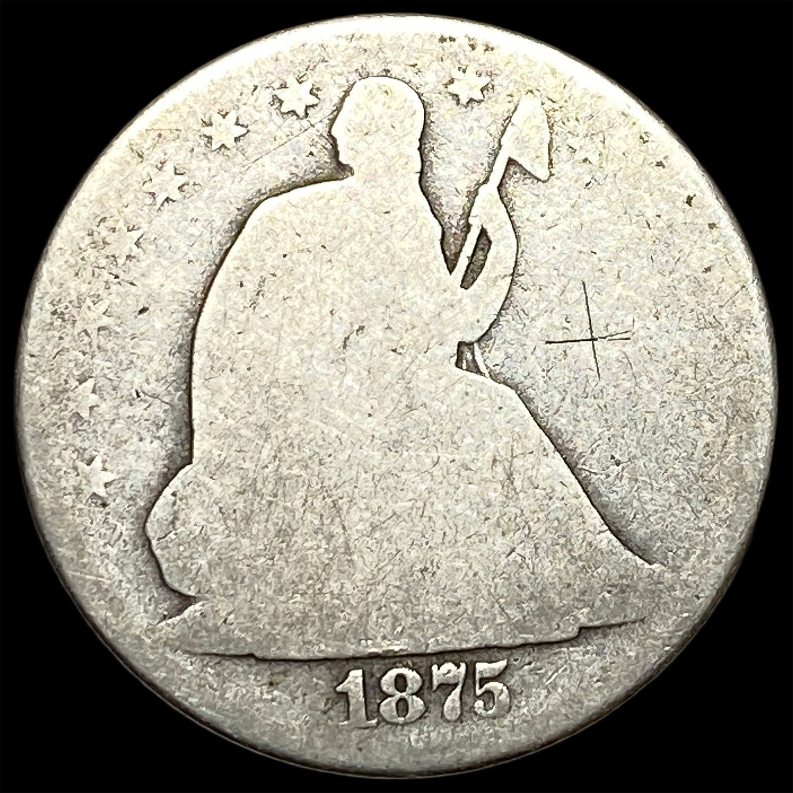 1875 Silver Seated Liberty Half Dollar HIGH GRADE: 1875 Silver Seated Liberty Half Dollar HIGH GRADE