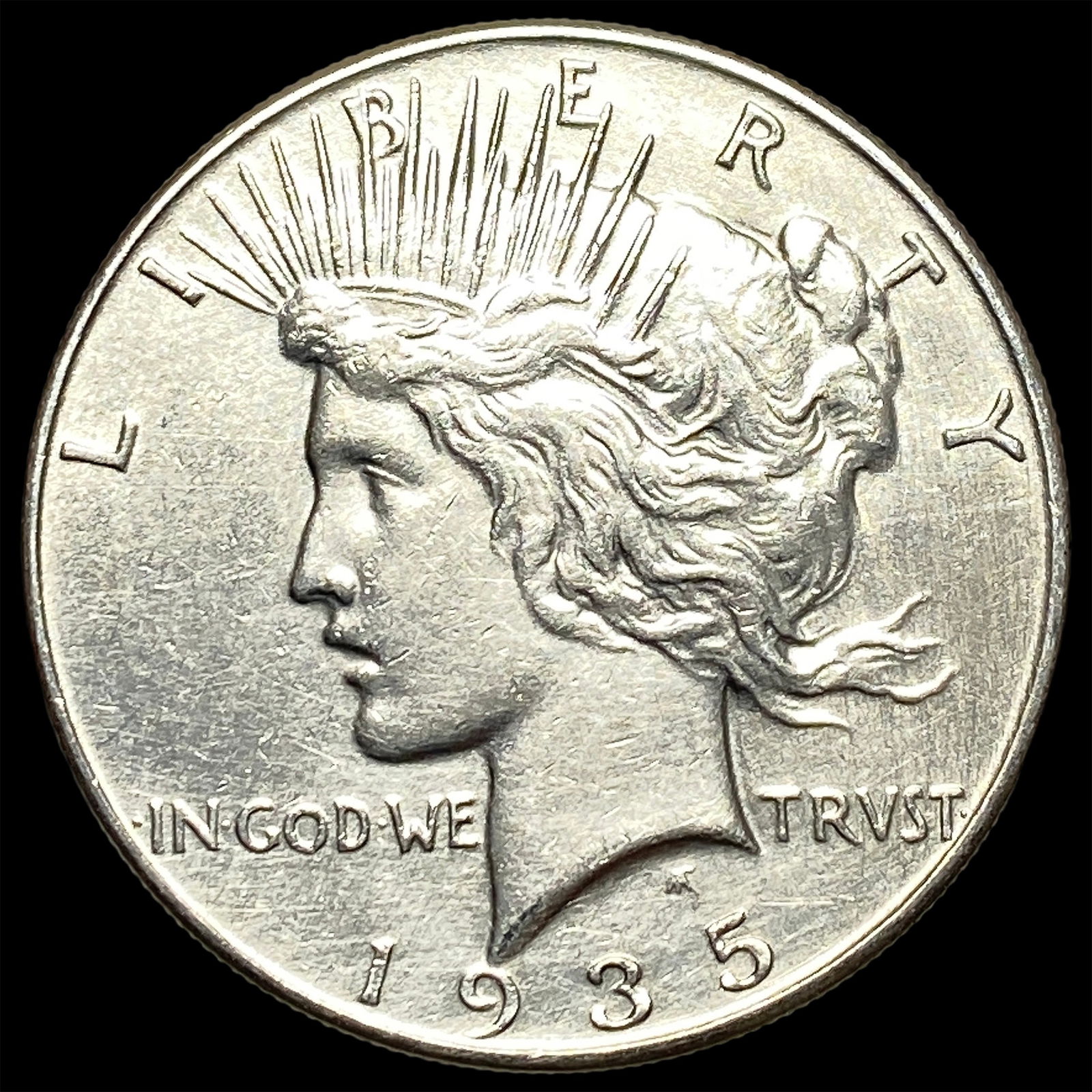 1935-S Silver Peace Dollar CLOSELY UNCIRCULATED (1 of 2)