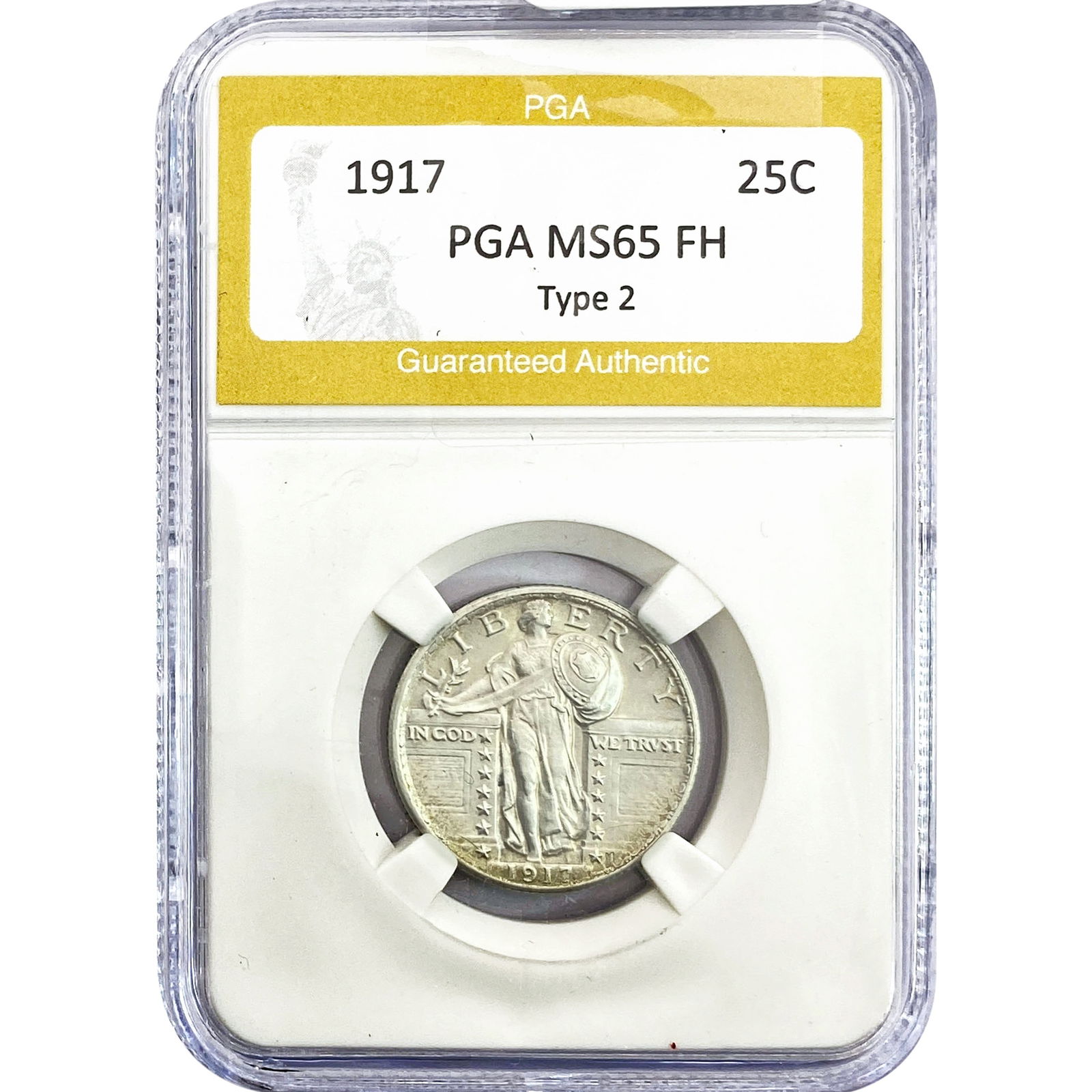 1917 Standing Liberty Quarter PGA MS65 FH: 1917 Standing Liberty Quarter PGA MS65 FH