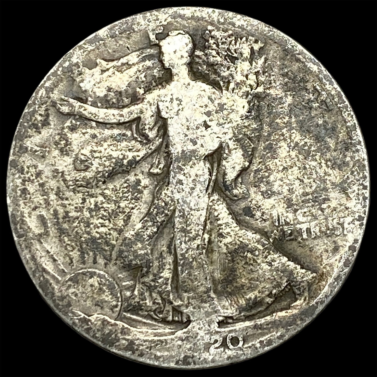 1917-S Silver Walking Liberty Half Dollar NICELY CIRCULATED (1 of 2)