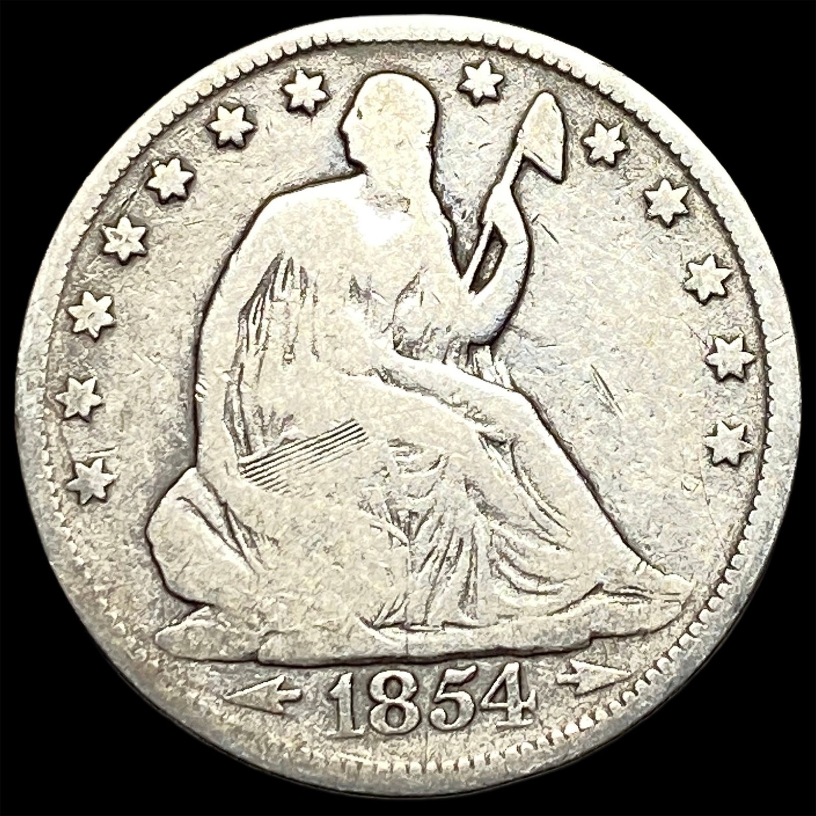 1854 Silver Half Dollar (Arrows) HIGH GRADE (1 of 2)
